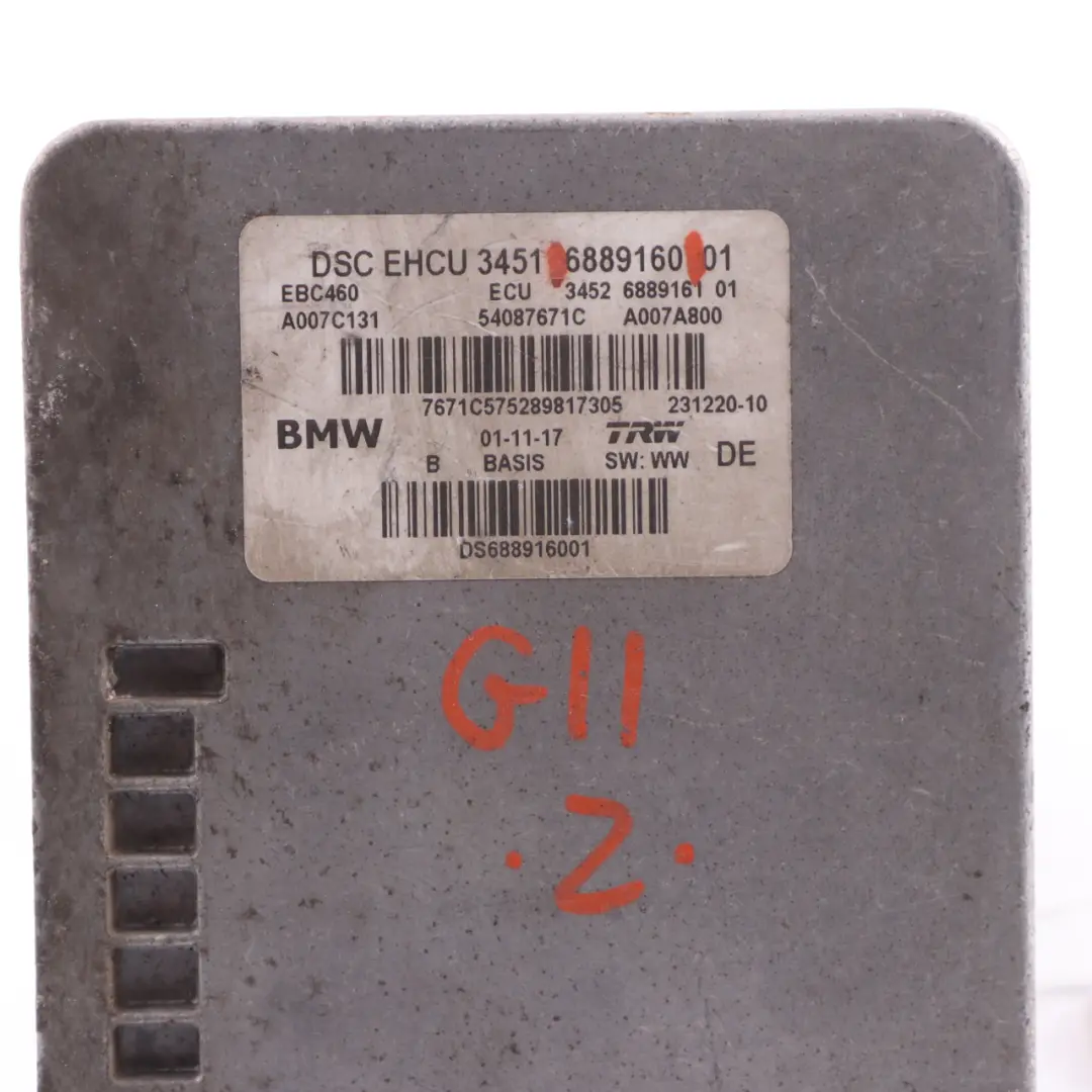 Brake Pump Hydraulic Unit DSC ABS Module Braking Unit 6889161 to BMW G11 with Part number 6889160 BMW G11 Brake Pump Hydraulic Unit DSC ABS Module Braking Unit 6889161 - SKU 6889160 - Part number 6889160