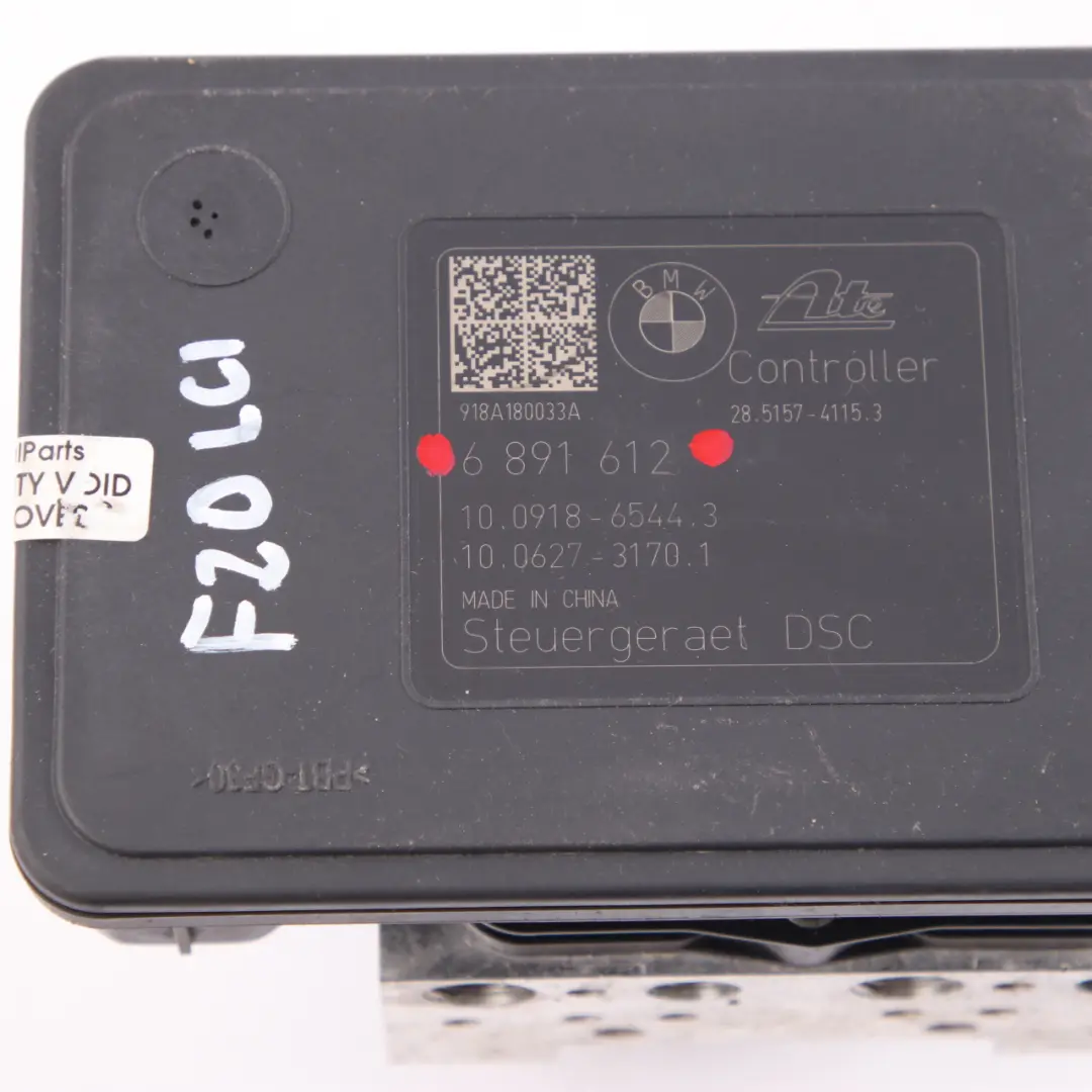 Bomba de la unidad de frenado hidráulico DSC para BMW F20 F21 F22 F23 F30 F31 F32 F33 con número de pieza 6891612 BMW F20 F21 F22 F23 F30 F31 F32 F33 Bomba de la unidad de frenado hidráulico DSC - SKU 6891612 - Número de pieza 6891612