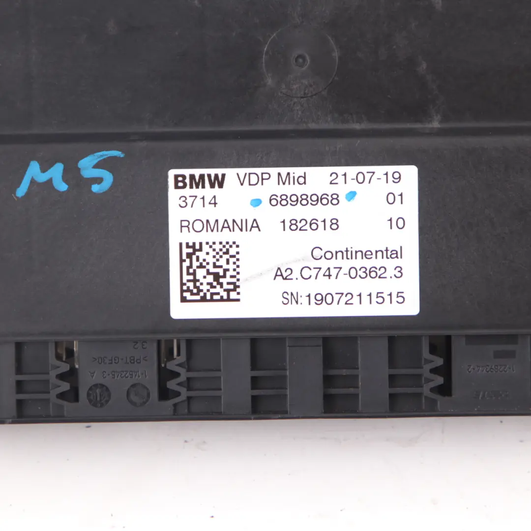 VDP Module BMW F90 M5 F91 M8 G01 G20 Front Suspension Level Control Unit to with Part number 6898968 VDP Module BMW F90 M5 F91 M8 G01 G20 Front Suspension Level Control Unit - SKU 6898968 - Part number 6898968