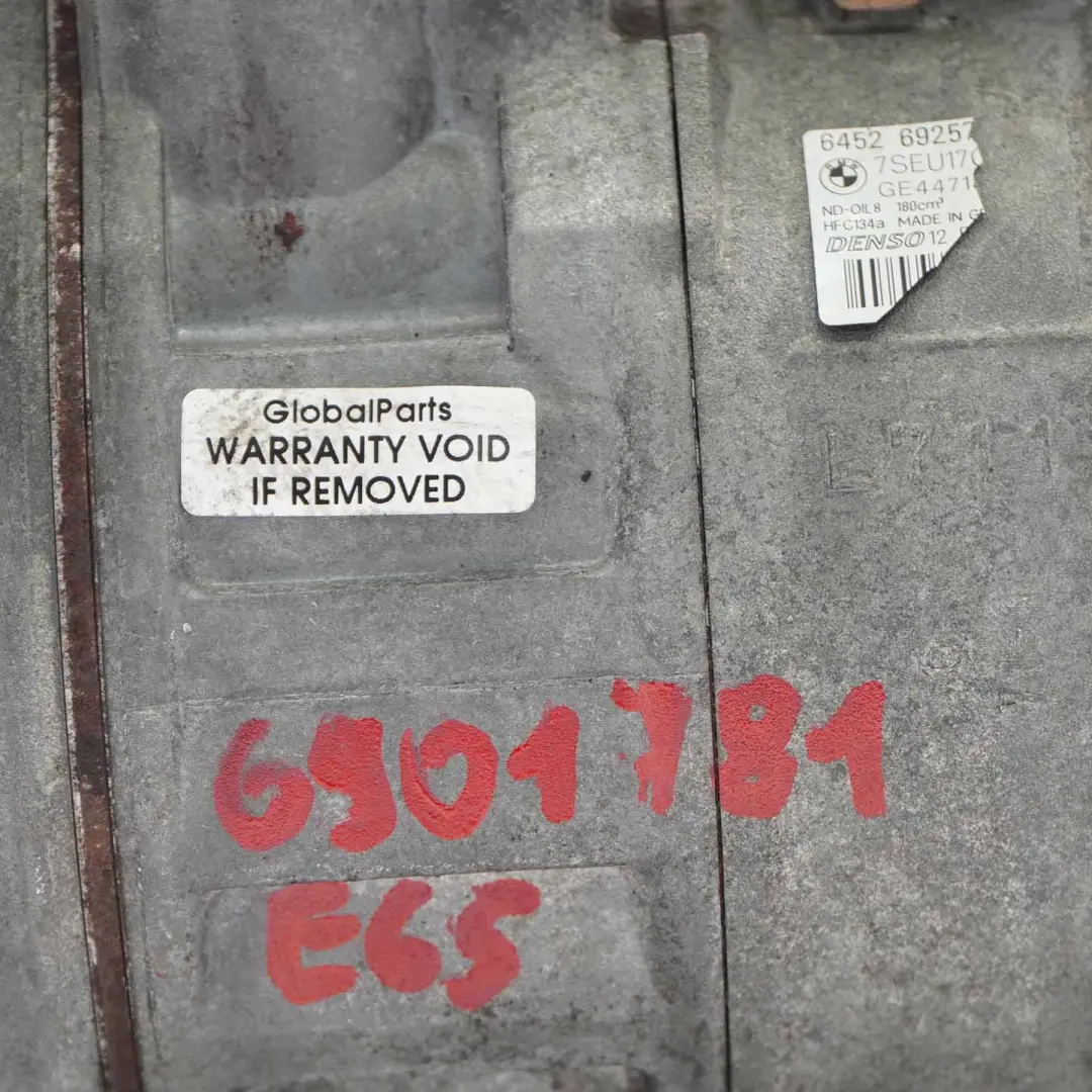 Kompresor Sprężarka Klimatyzacji do BMW E65 E66 o numerze 6901781 BMW E65 E66 Kompresor Sprężarka Klimatyzacji - SKU 6901781 - Numer Części 6901781