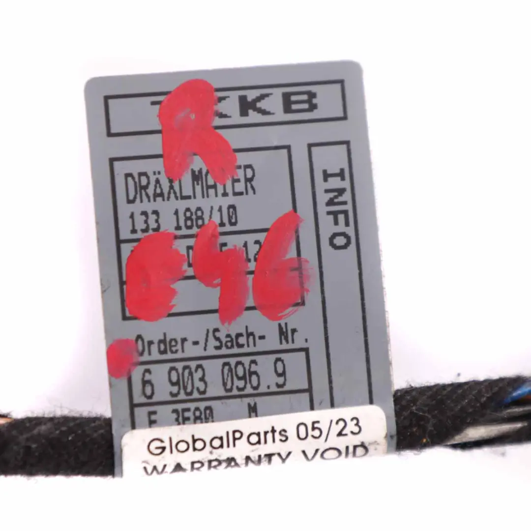 Door Wiring Passenger Side Cable Harness Loom to BMW E46 Coupe Convertible with Part number 6903096 BMW E46 Coupe Convertible Door Wiring Passenger Side Cable Harness Loom - SKU 6903096 - Part number 6903096