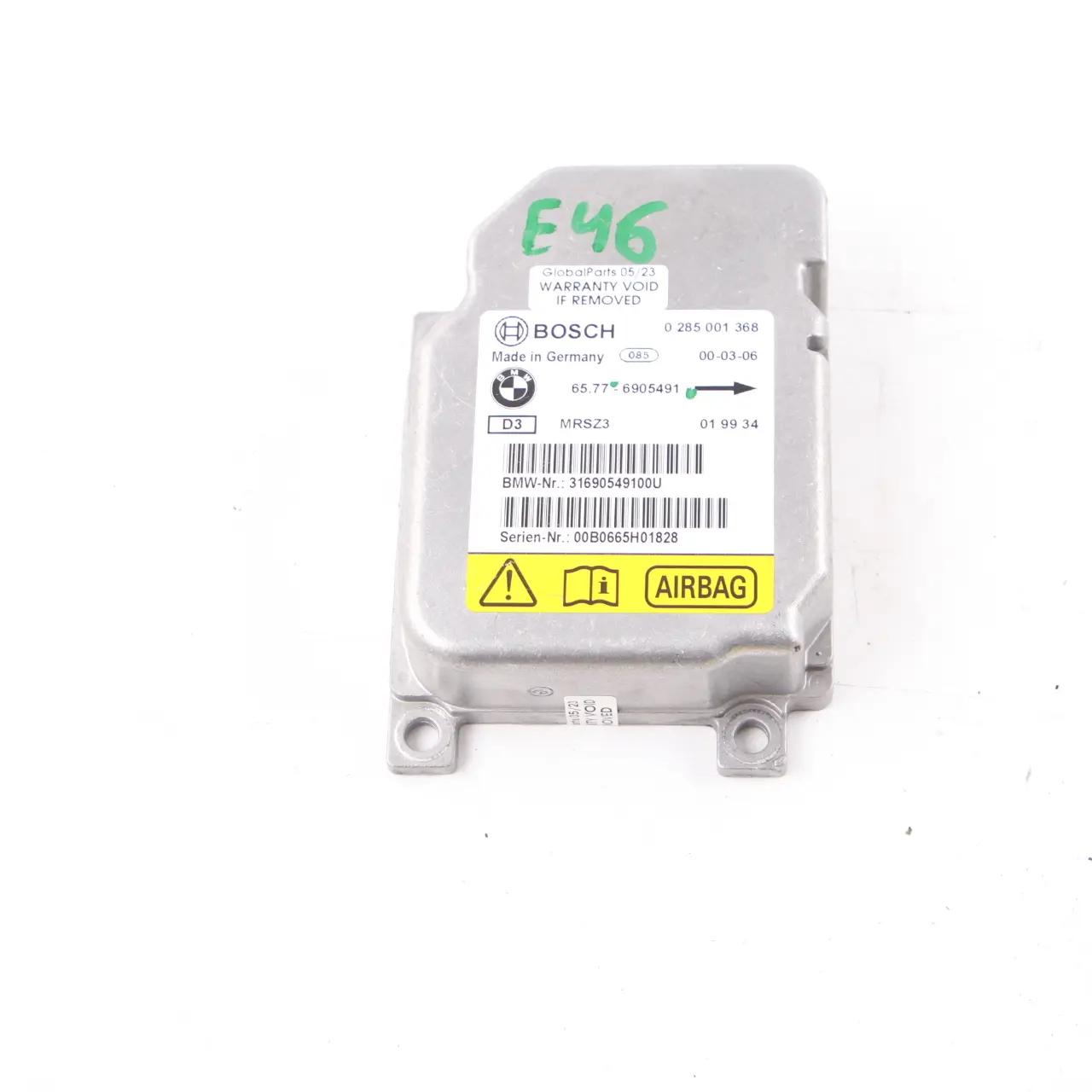 Module Airbag BMW E46 X5 E53 Control Unit ECU Side Air Bag 6905491