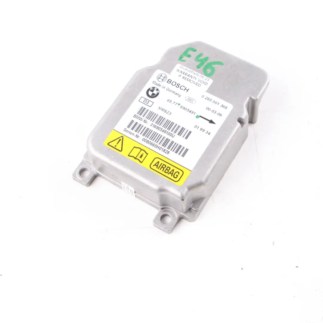 Module Airbag BMW E46 X5 E53 Control Unit ECU Side Air Bag pour à propos du numéro de pièce 6905491 Module Airbag BMW E46 X5 E53 Control Unit ECU Side Air Bag - SKU 6905491 - Numéro de pièce 6905491