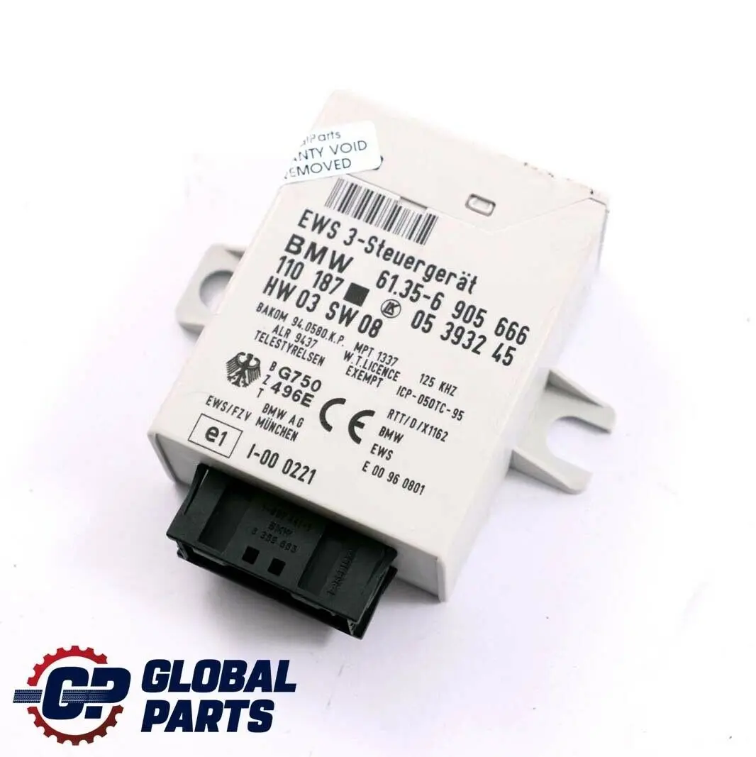 EWS3 Control Unit 3 Immobiliser Module ECU to BMW E39 E46 Mini Cooper R50 with Part number 6905666 BMW E39 E46 Mini Cooper R50 EWS3 Control Unit 3 Immobiliser Module ECU - SKU 6905666 - Part number 6905666