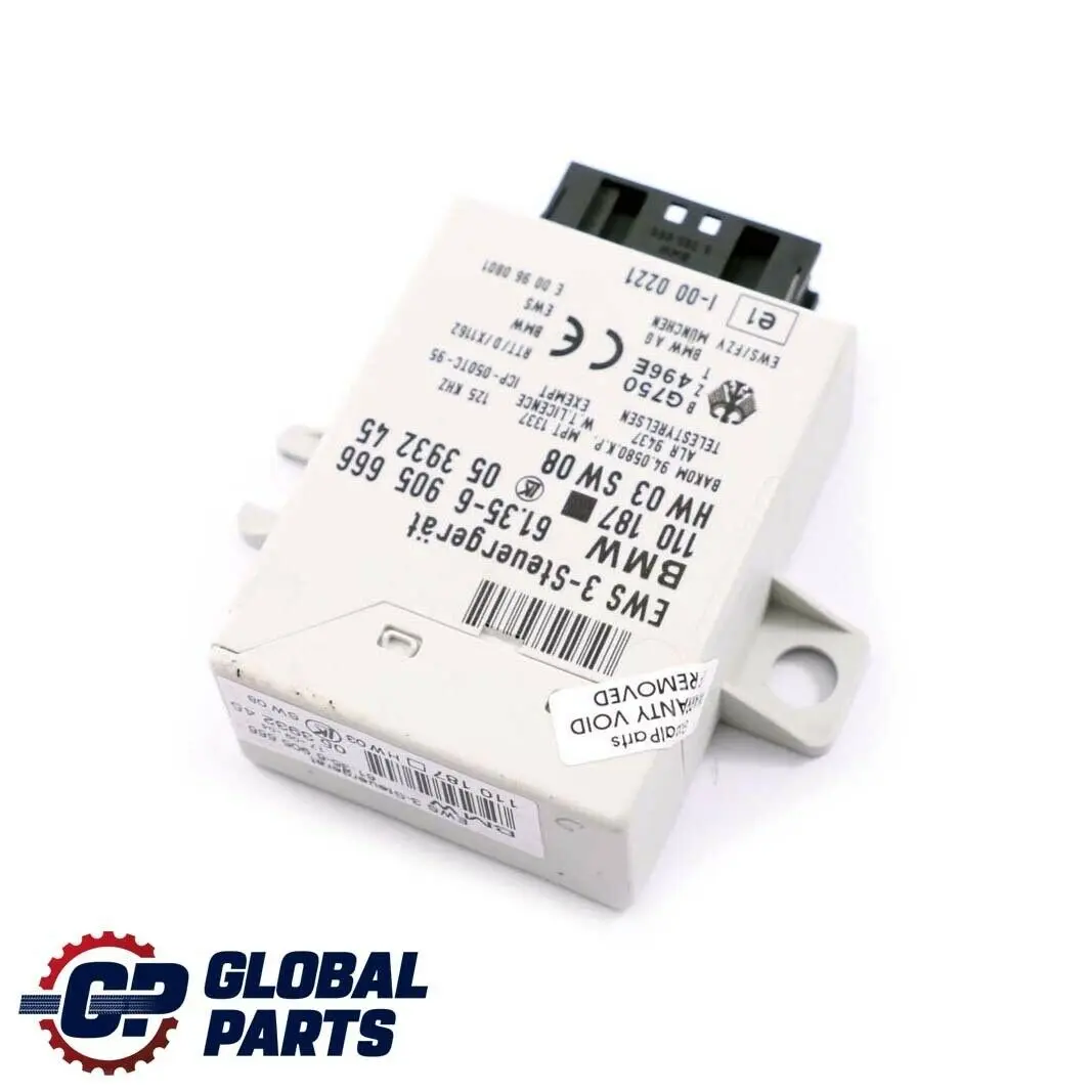 EWS3 Control Unit 3 Immobiliser Module ECU BMW E39 E46 Mini Cooper R50 - SKU 6905666 - Part number 6905666