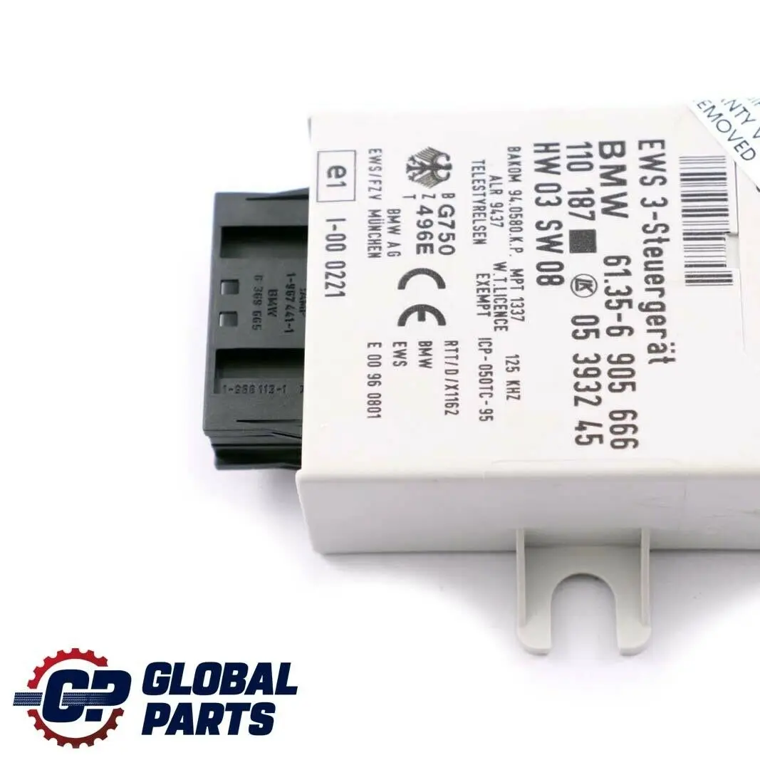 EWS3 Control Unit 3 Immobiliser Module ECU BMW E39 E46 Mini Cooper R50 - SKU 6905666 - Part number 6905666