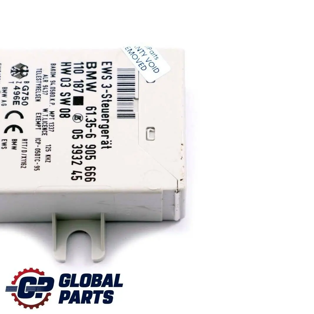 EWS3 Control Unit 3 Immobiliser Module ECU BMW E39 E46 Mini Cooper R50 - SKU 6905666 - Part number 6905666