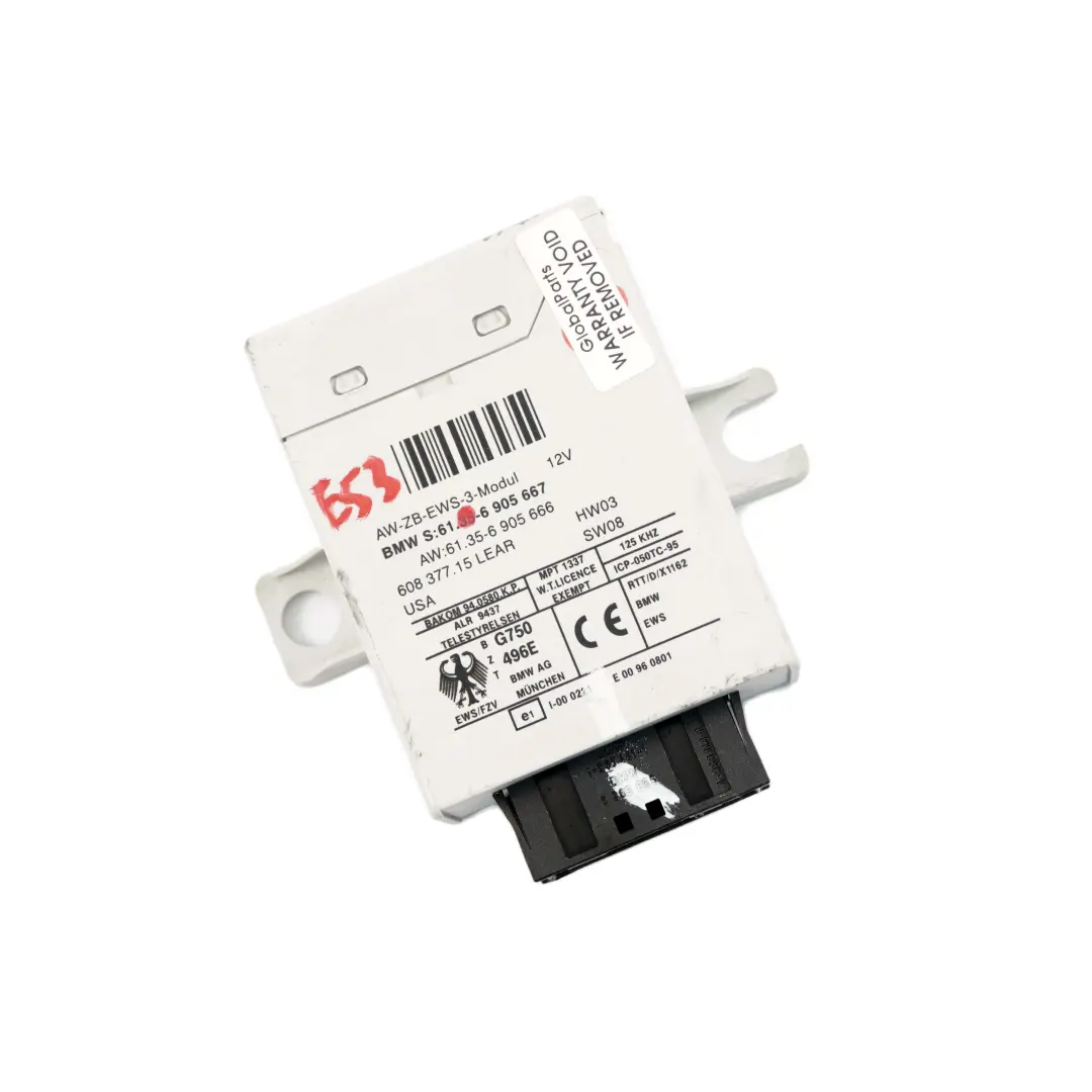 BMW E46 E83 Moduł sterownik EWS 3 III - SKU 6905667 - Numer Części 6905667