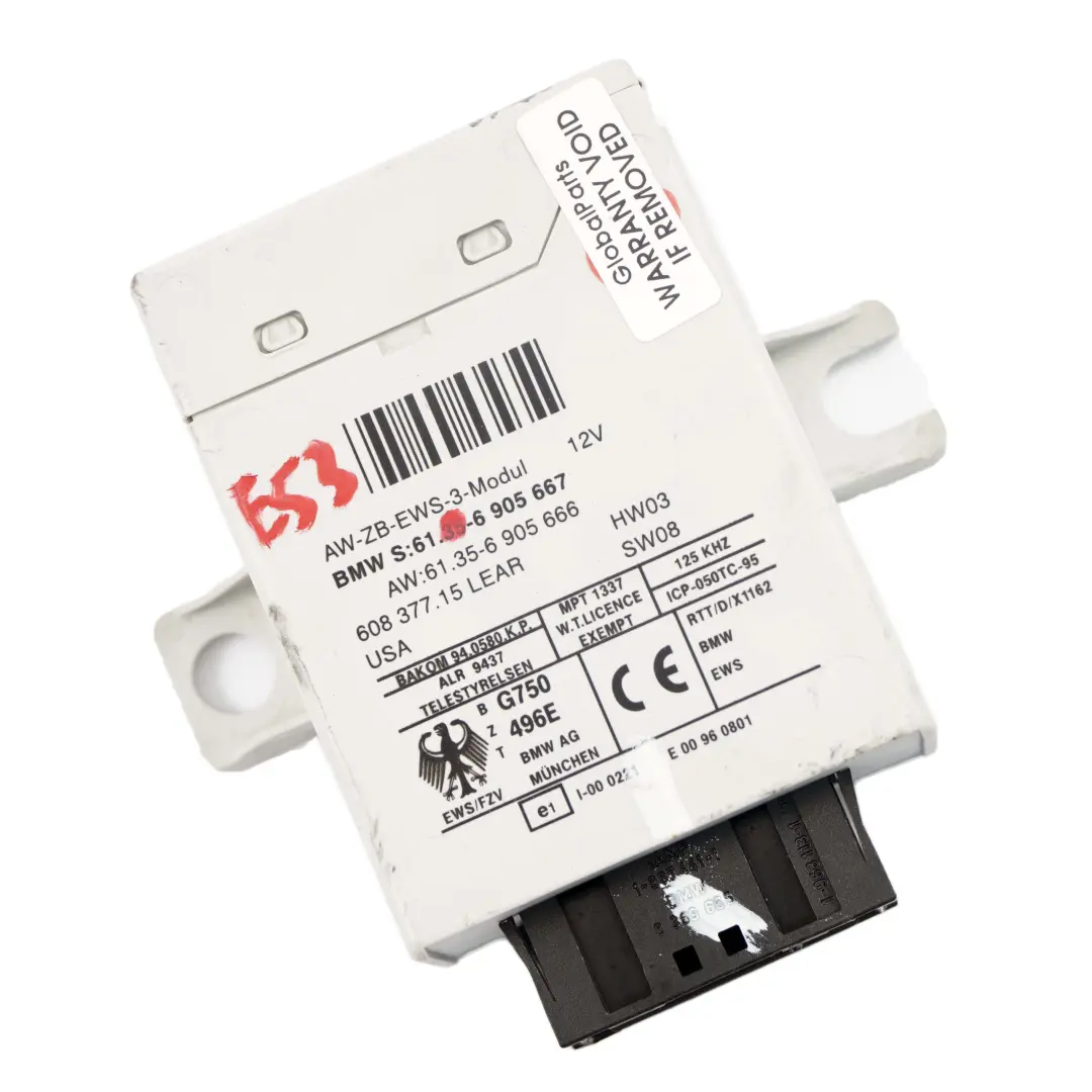 BMW E46 E83 Moduł sterownik EWS 3 III - SKU 6905667 - Numer Części 6905667