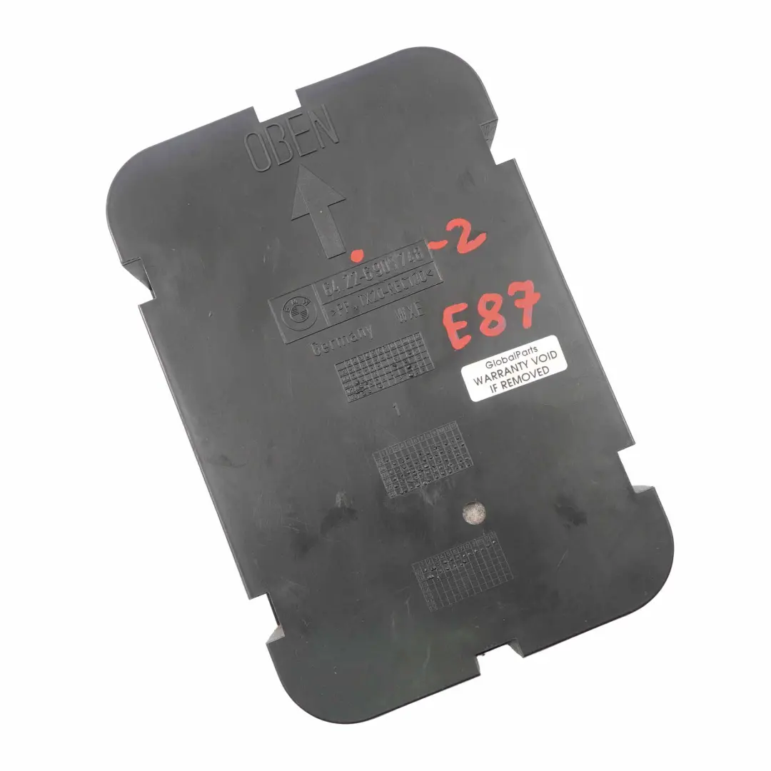 Ventilation Boot Vent Cassette Filter Cover Panel to BMW E81 E87 Rear with Part number 6900748 BMW E81 E87 Rear Ventilation Boot Vent Cassette Filter Cover Panel - SKU 6905748-2 - Part number 6900748