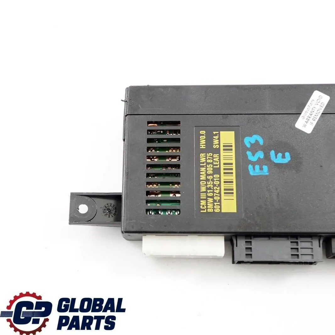 Light Check Module Control Unit ECU Lear LCM III to BMW X5 Series E53 with Part number 6905875 BMW X5 Series E53 Light Check Module Control Unit ECU Lear LCM III - SKU 6905875 - Part number 6905875