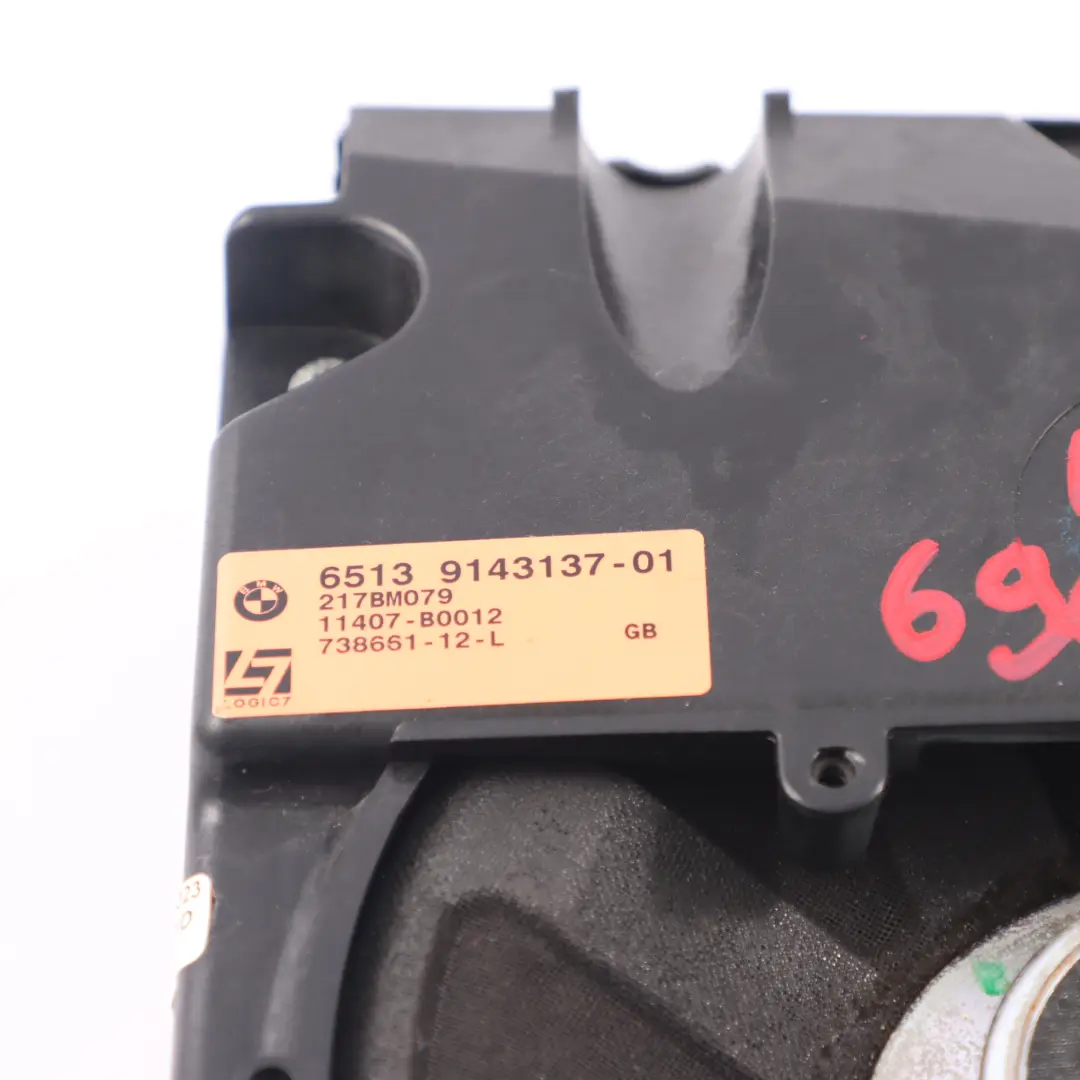 BMW E65 E66 E67 Altoparlante centrale dei bassi sinistro Logic 7 L7 6907651 - SKU 6907651-1 - Numero di parte 9143137