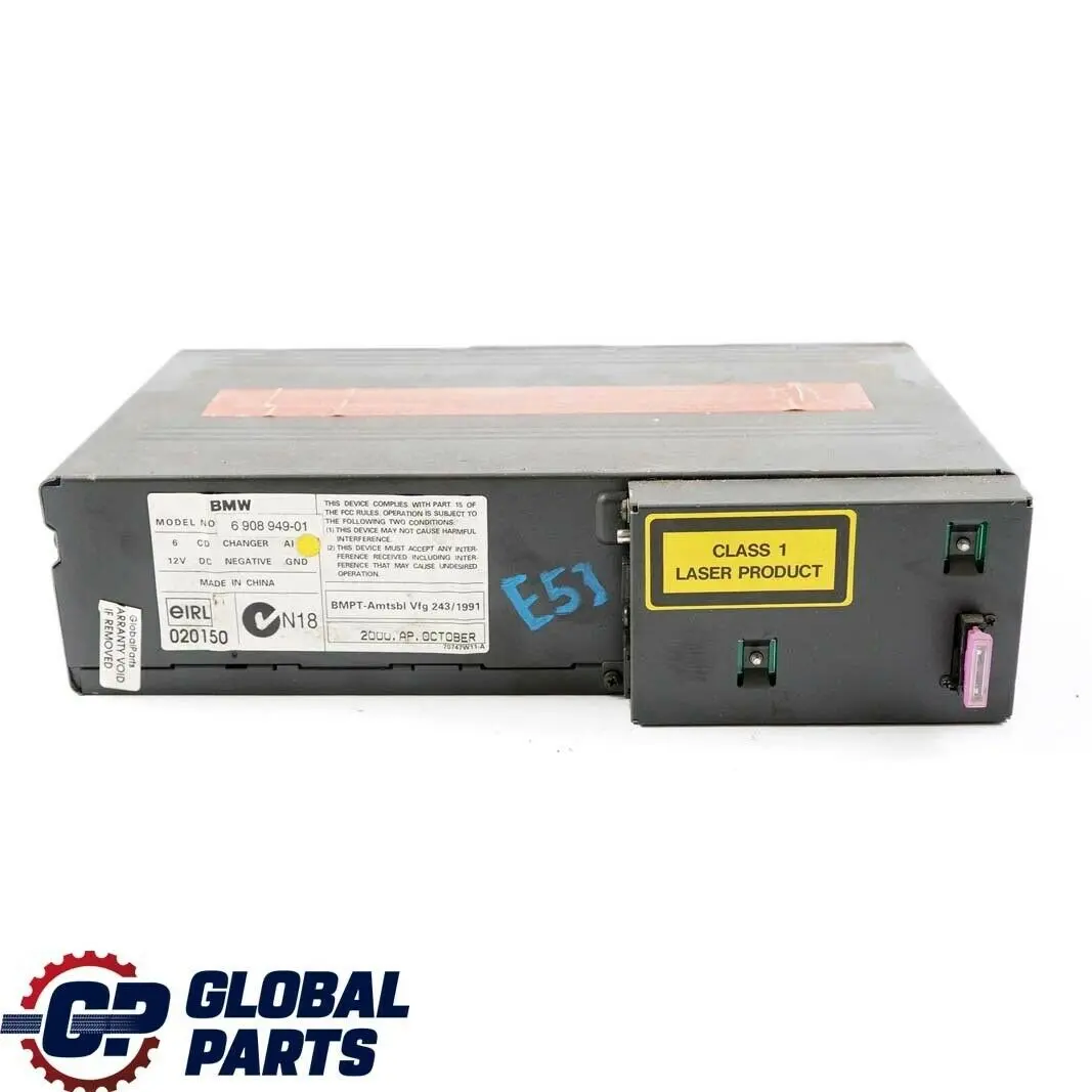 BMW 3 5 X5 er E39 E46 E53 6-Disc-CD-Wechsler Ohne Magazin 6908949 - SKU 6908950 - Teilenummer 6908950