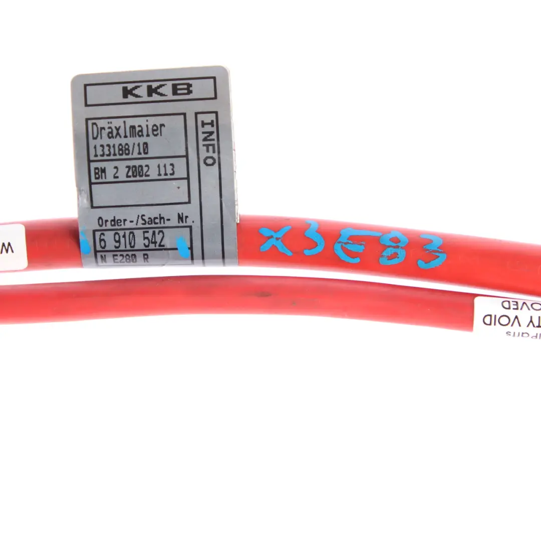 Bateria Cable Mas Polo Positivo para BMW E46 X3 E83 con número de pieza 6910542 BMW E46 X3 E83 Bateria Cable Mas Polo Positivo - SKU 6910542 - Número de pieza 6910542