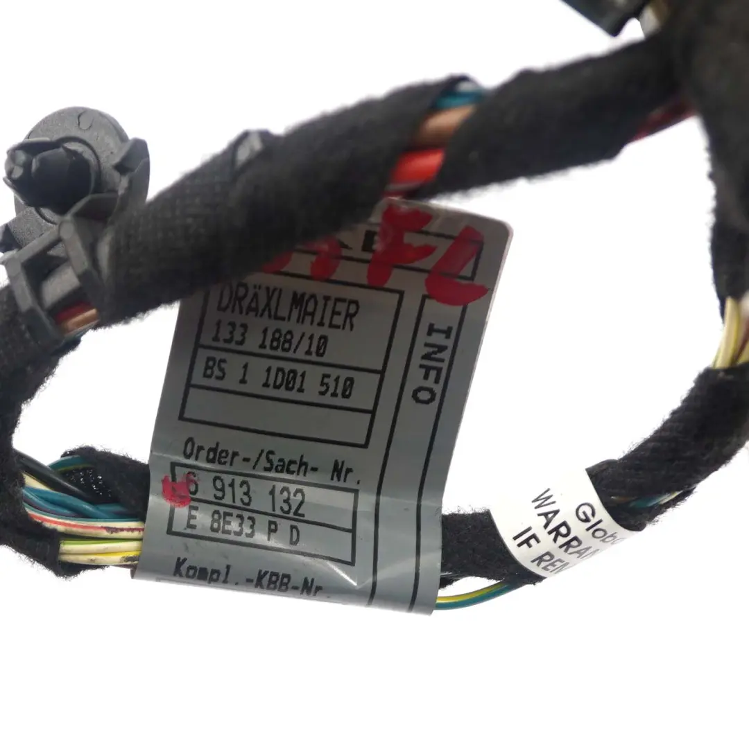 Cable Harness Loom Front Door Wiring Left N/S to BMW 7 Series E65 E66 with Part number 6913132 BMW 7 Series E65 E66 Cable Harness Loom Front Door Wiring Left N/S - SKU 6913132 - Part number 6913132