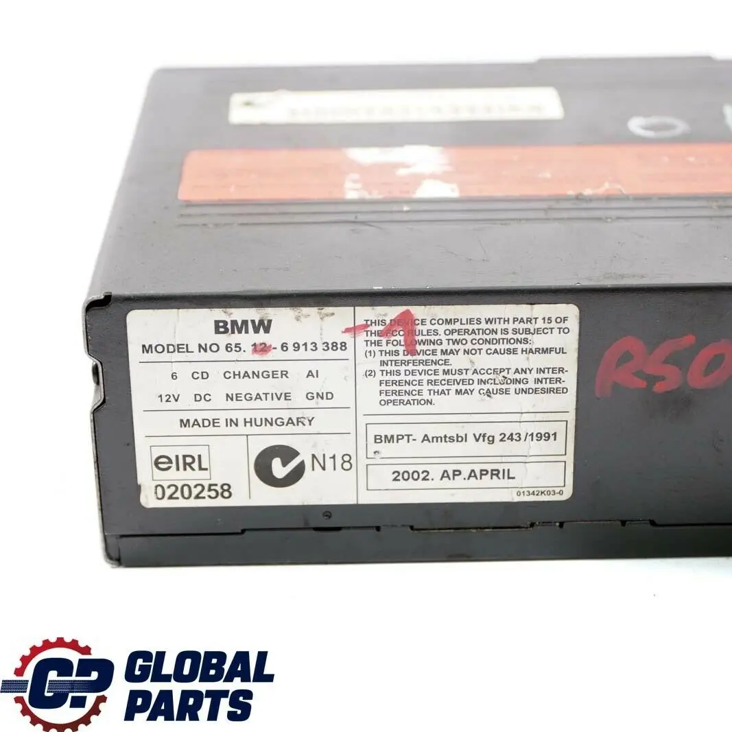 Mini Cooper R50 R52 Chargeur De CD Appareil Commande 6-fach Avec Magazin - SKU 6913388-1 - Numéro de pièce 6913388