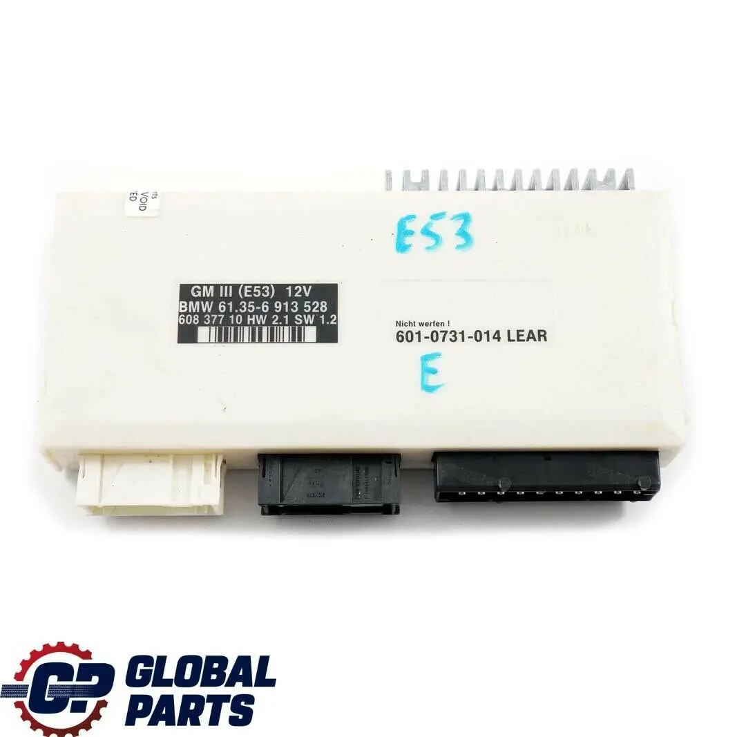 General Body Control Module Unit ECU Lear to BMW X5 Series E53 GM III with Part number 6913528 BMW X5 Series E53 GM III General Body Control Module Unit ECU Lear - SKU 6913528 - Part number 6913528