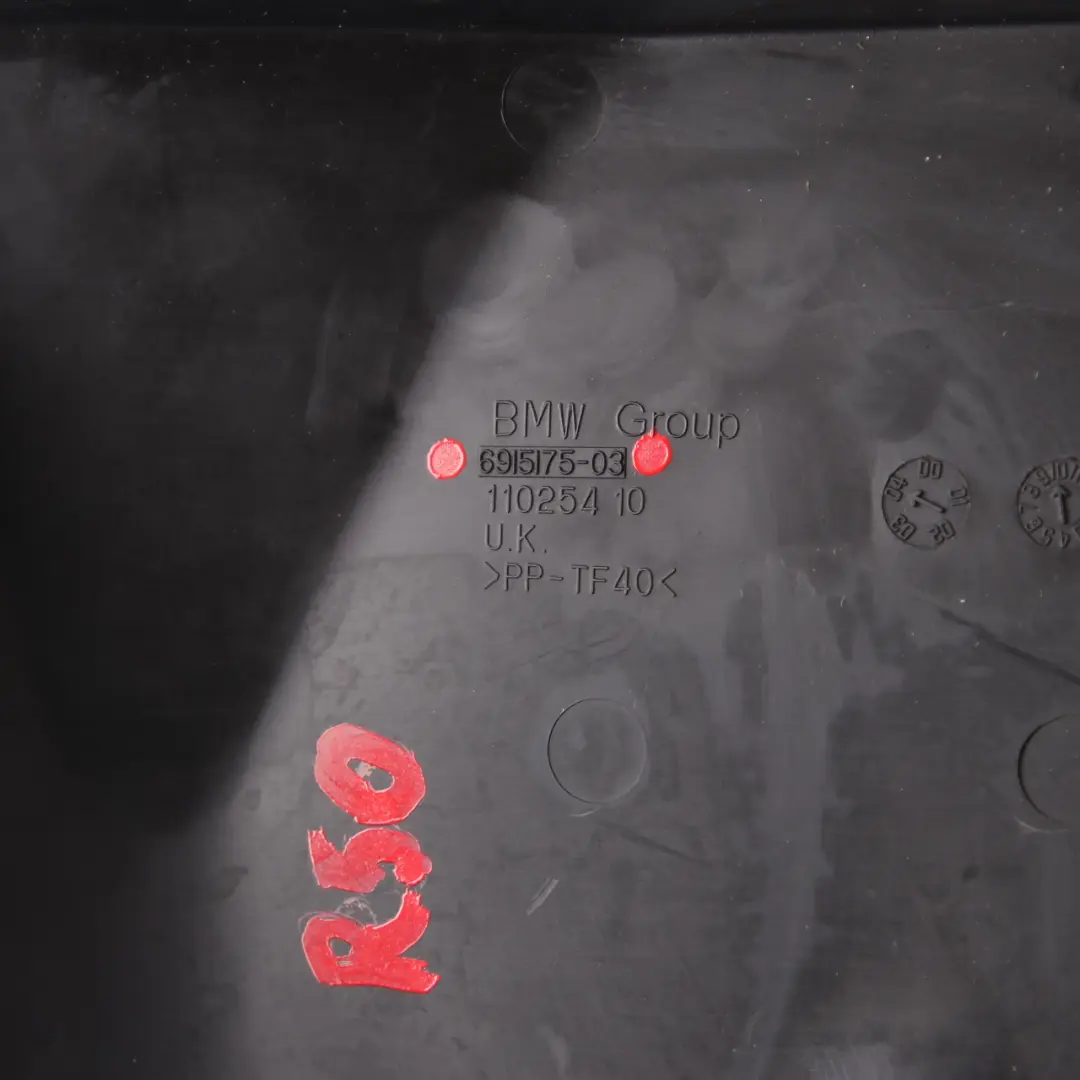 Heat Resistant Battery Box Cover to Mini Cooper One R50 with Part number 6915175 Mini Cooper One R50 Heat Resistant Battery Box Cover - SKU 6915175 - Part number 6915175