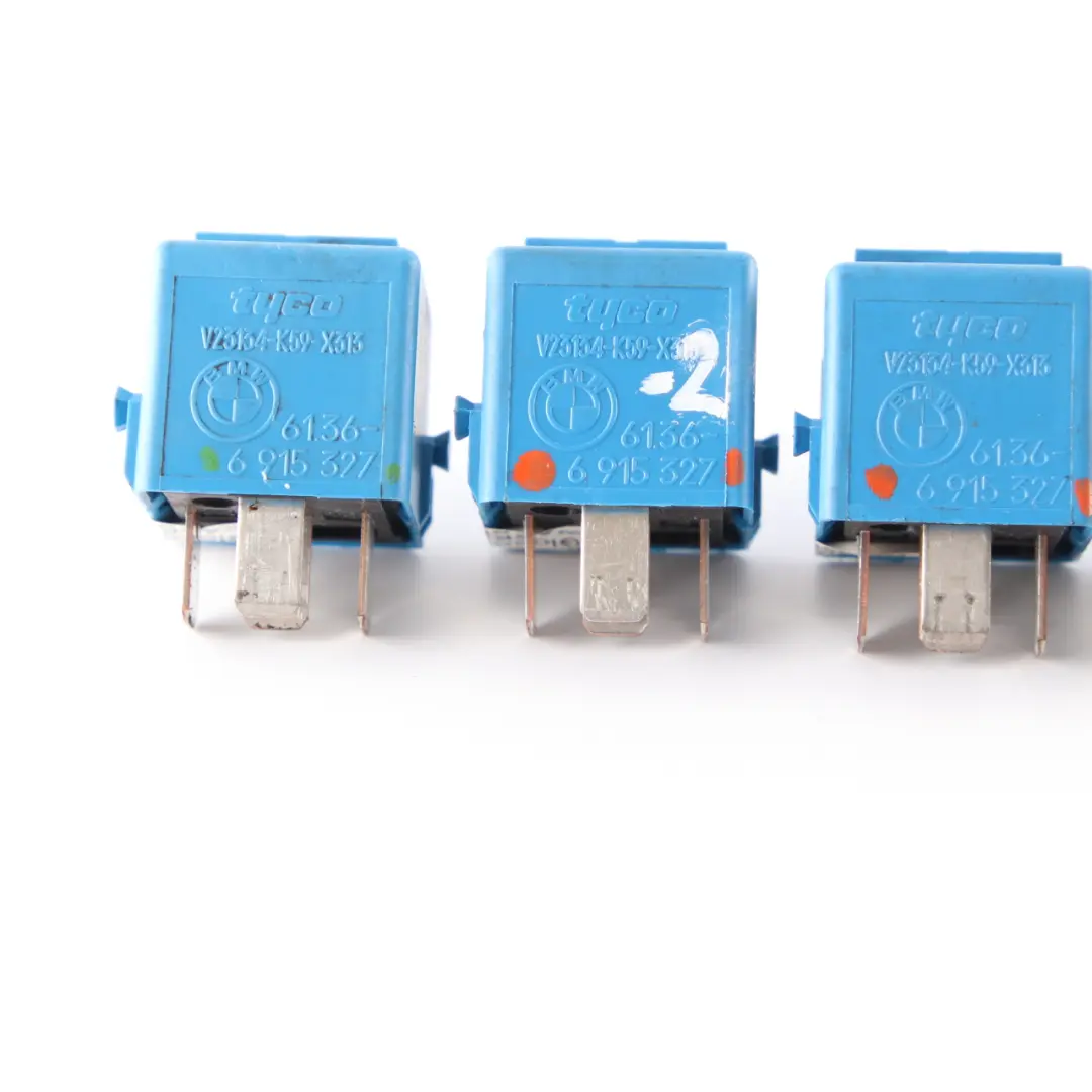 4x Relay Make Contact Sky Blue to BMW E46 E60 E81 E87 E90 E91 F10 F20 F30 with Part number 6915327 BMW E46 E60 E81 E87 E90 E91 F10 F20 F30 4x Relay Make Contact Sky Blue - SKU 6915327-2 - Part number 6915327