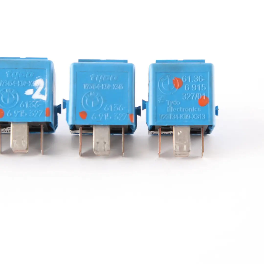 BMW E46 E60 E81 E87 E90 E91 F10 F20 F30 4x Relay Make Contact Sky Blue - SKU 6915327-2 - Part number 6915327