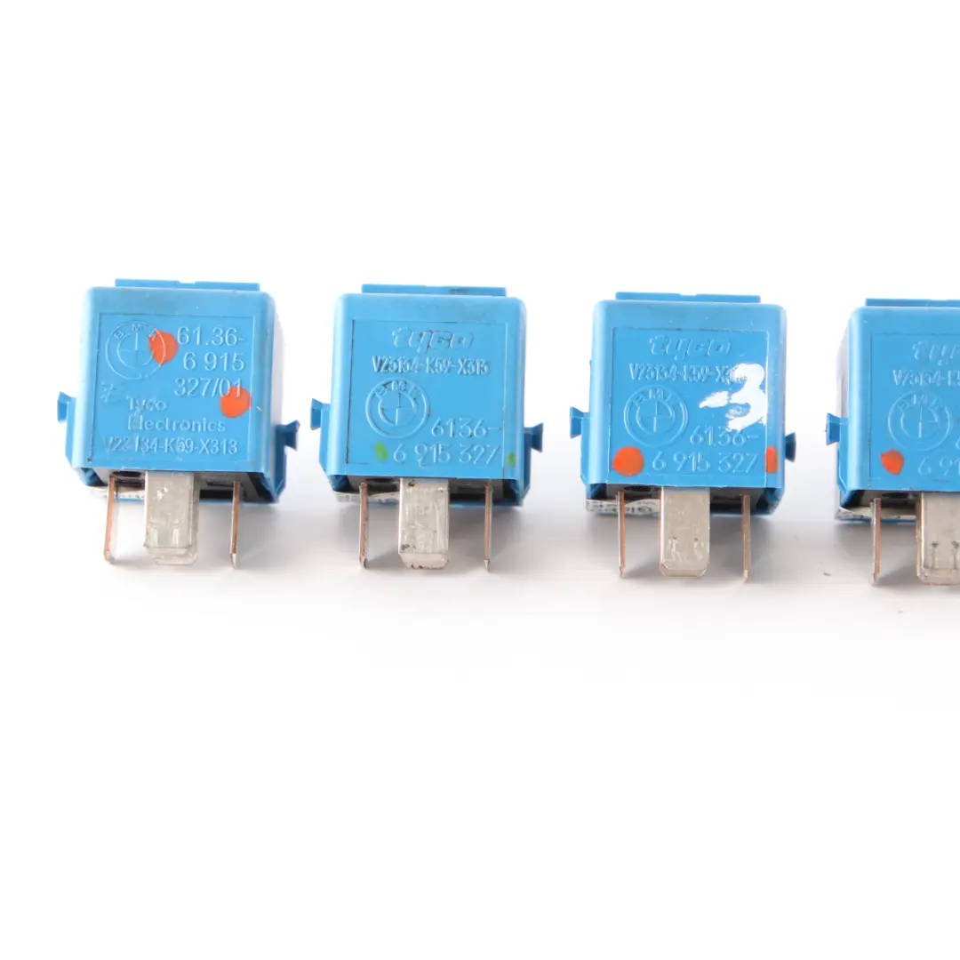 5x Relay Make Contact Sky Blue to BMW E46 E60 E81 E87 E90 E91 F10 F20 F30 with Part number 6915327 BMW E46 E60 E81 E87 E90 E91 F10 F20 F30 5x Relay Make Contact Sky Blue - SKU 6915327-3 - Part number 6915327
