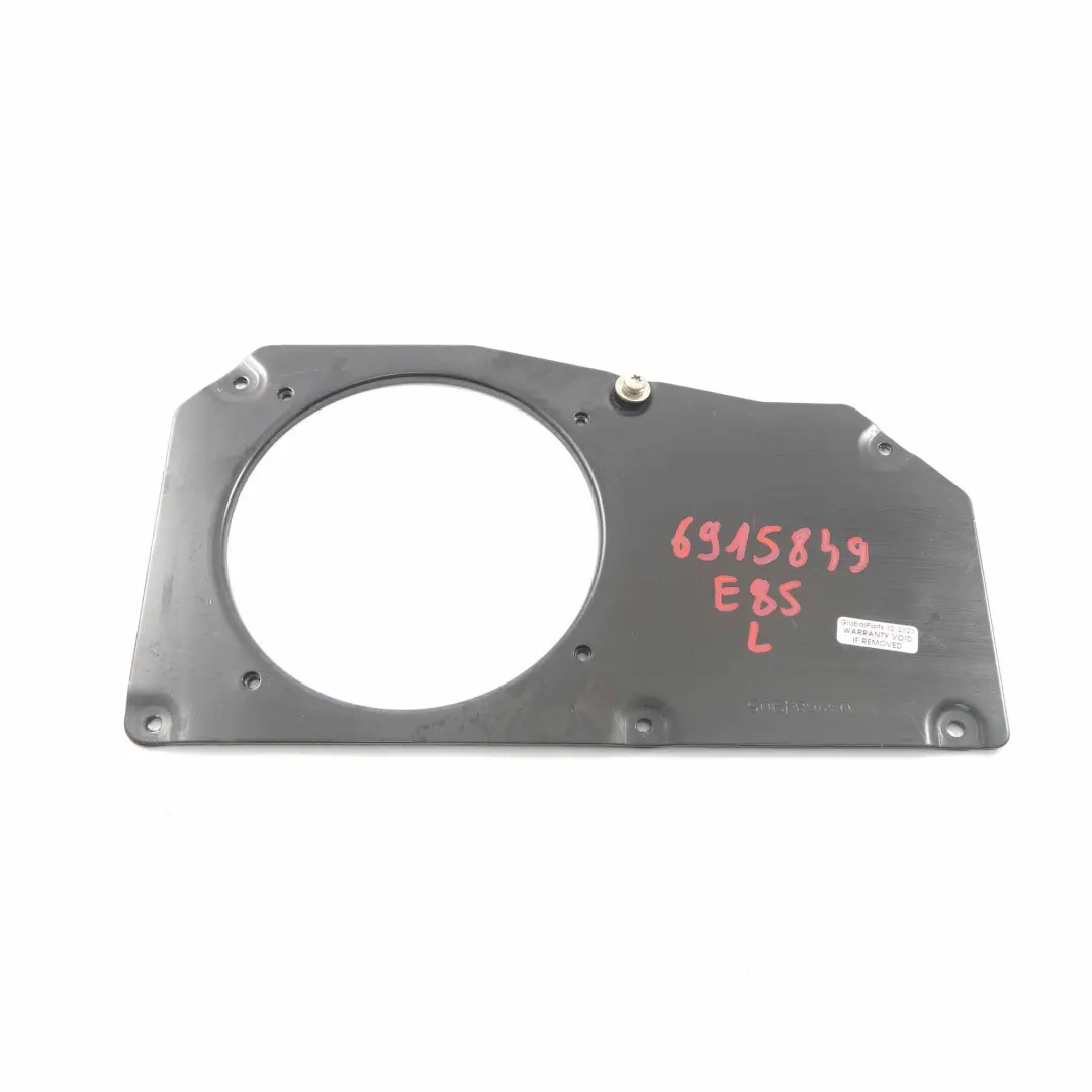 Speaker Holder Stereo System Left N/S Bracket Mounting Plate to BMW Z4 E85 with Part number 6915849 BMW Z4 E85 Speaker Holder Stereo System Left N/S Bracket Mounting Plate - SKU 6915849 - Part number 6915849