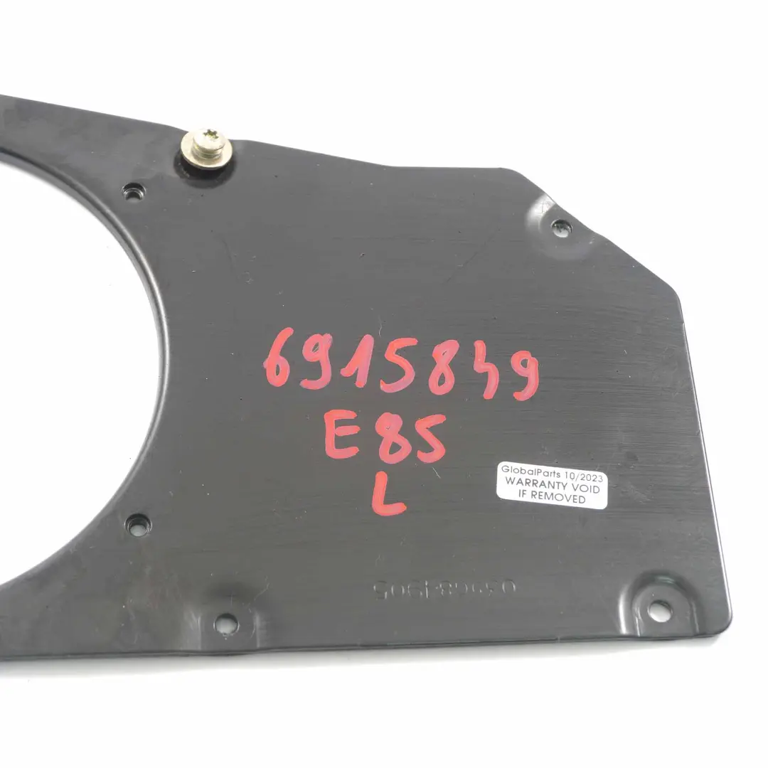 Speaker Holder Stereo System Left N/S Bracket Mounting Plate to BMW Z4 E85 with Part number 6915849 BMW Z4 E85 Speaker Holder Stereo System Left N/S Bracket Mounting Plate - SKU 6915849 - Part number 6915849
