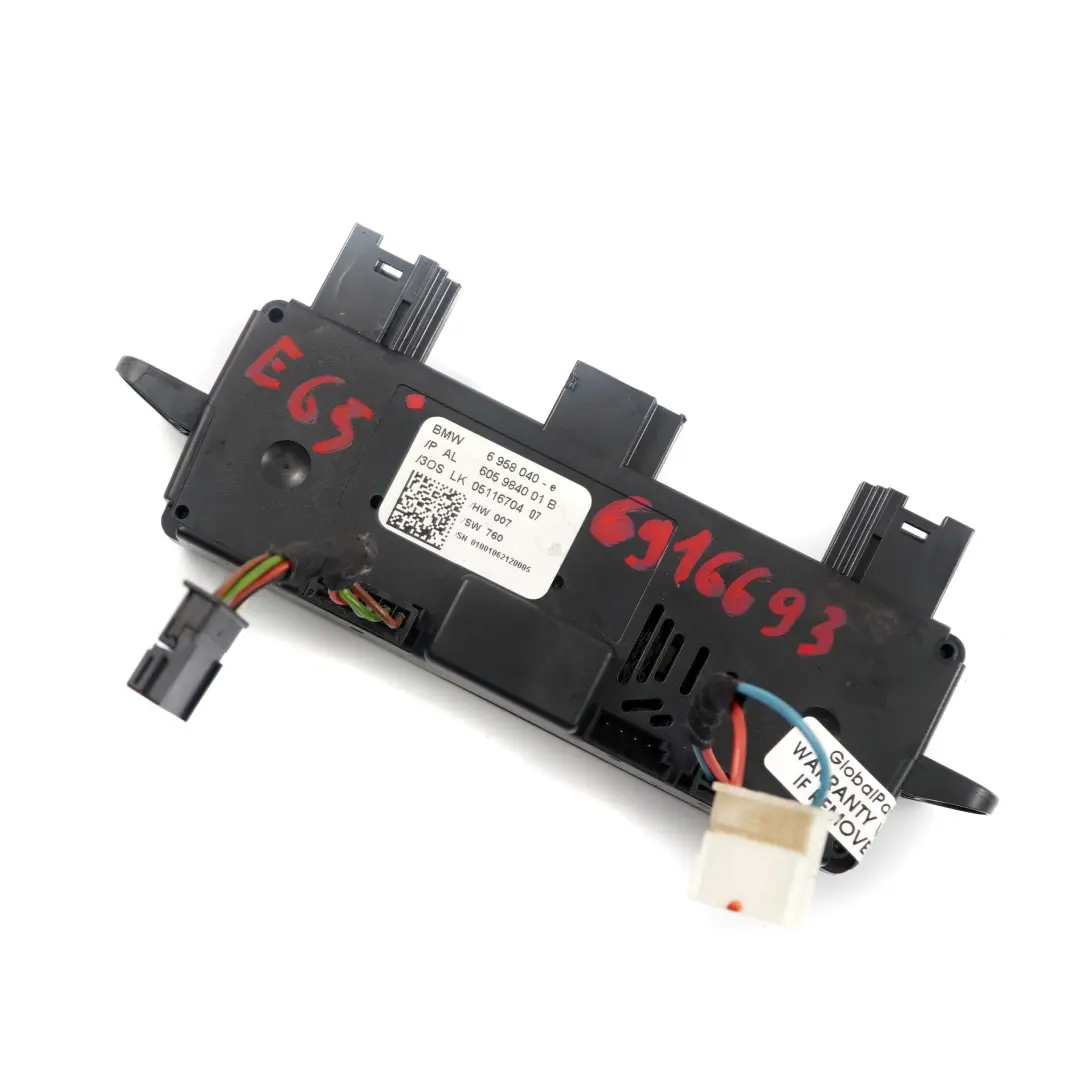 Moduł Podgrzewania Kierownicy 6958040 do BMW E65 E66 o numerze 6916693 BMW E65 E66 Moduł Podgrzewania Kierownicy 6958040 - SKU 6916693 - Numer Części 6916693