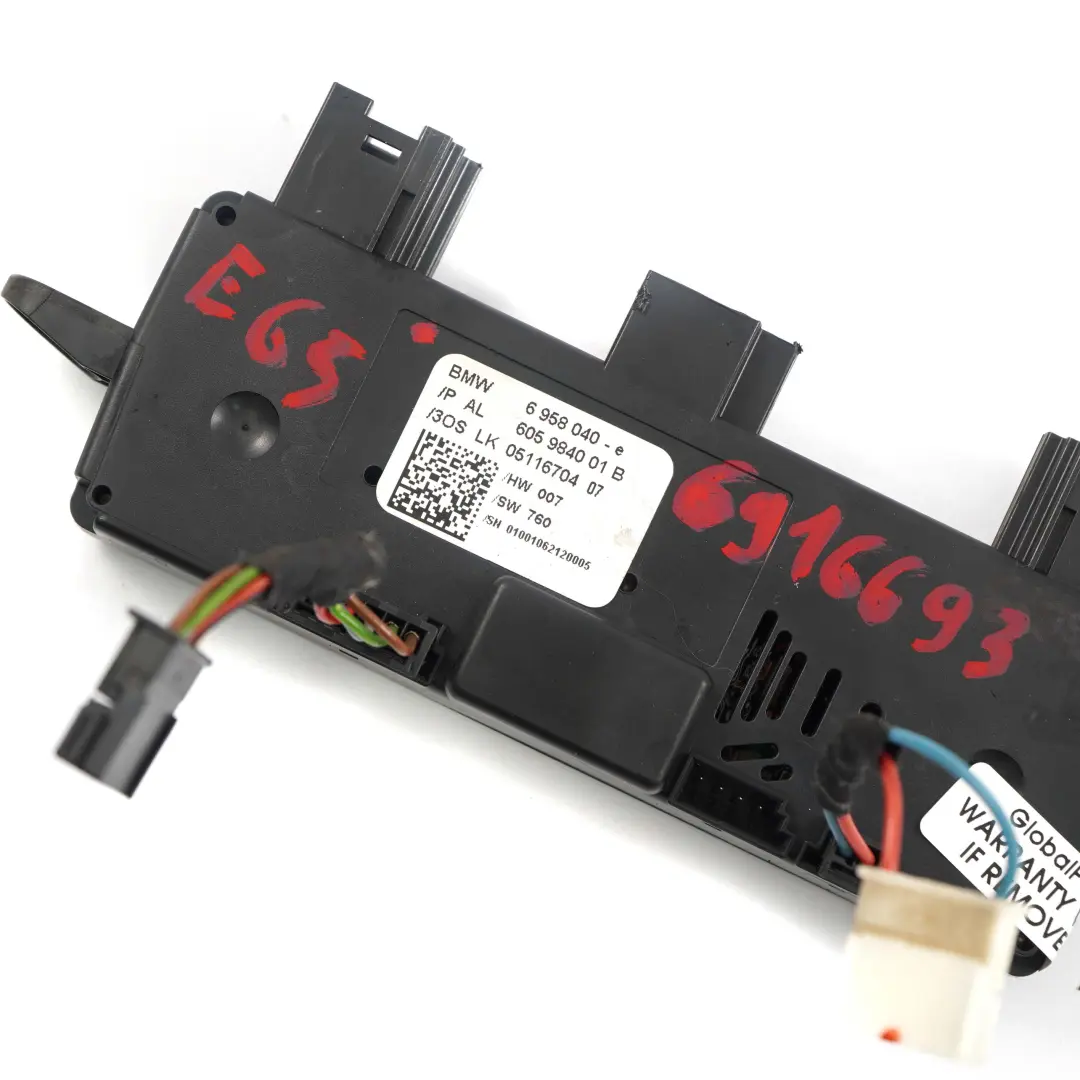 BMW E65 E66 E67 Volante Electronica Unidad De Control Modulo 6958040 - SKU 6916693 - Número de pieza 6916693