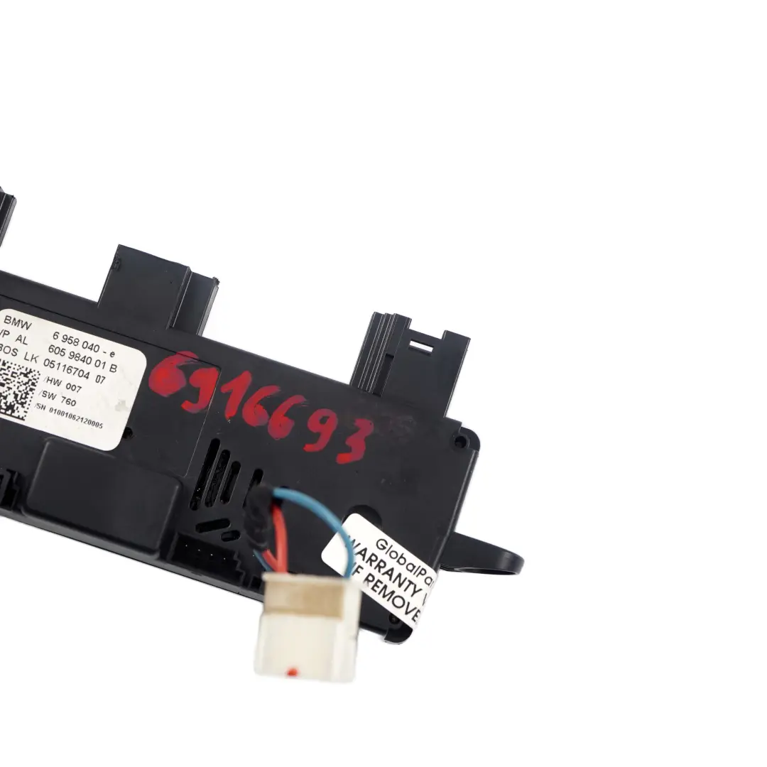 Electronica Unidad De Control Modulo 6958040 para BMW E65 E66 E67 Volante con número de pieza 6916693 BMW E65 E66 E67 Volante Electronica Unidad De Control Modulo 6958040 - SKU 6916693 - Número de pieza 6916693