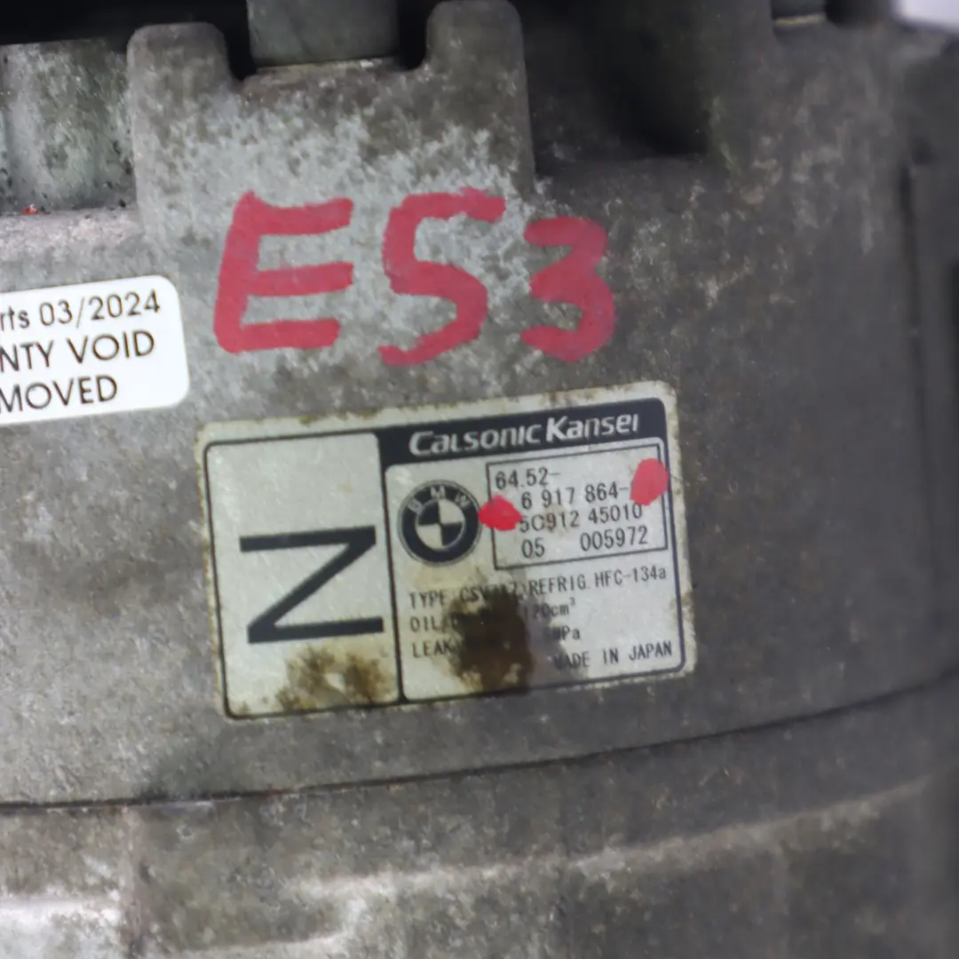 N62 Sprężarka Kompresor Klimatyzacji do BMW X5 E53 Benzyna o numerze 6917864 BMW X5 E53 Benzyna N62 Sprężarka Kompresor Klimatyzacji - SKU 6917864 - Numer Części 6917864