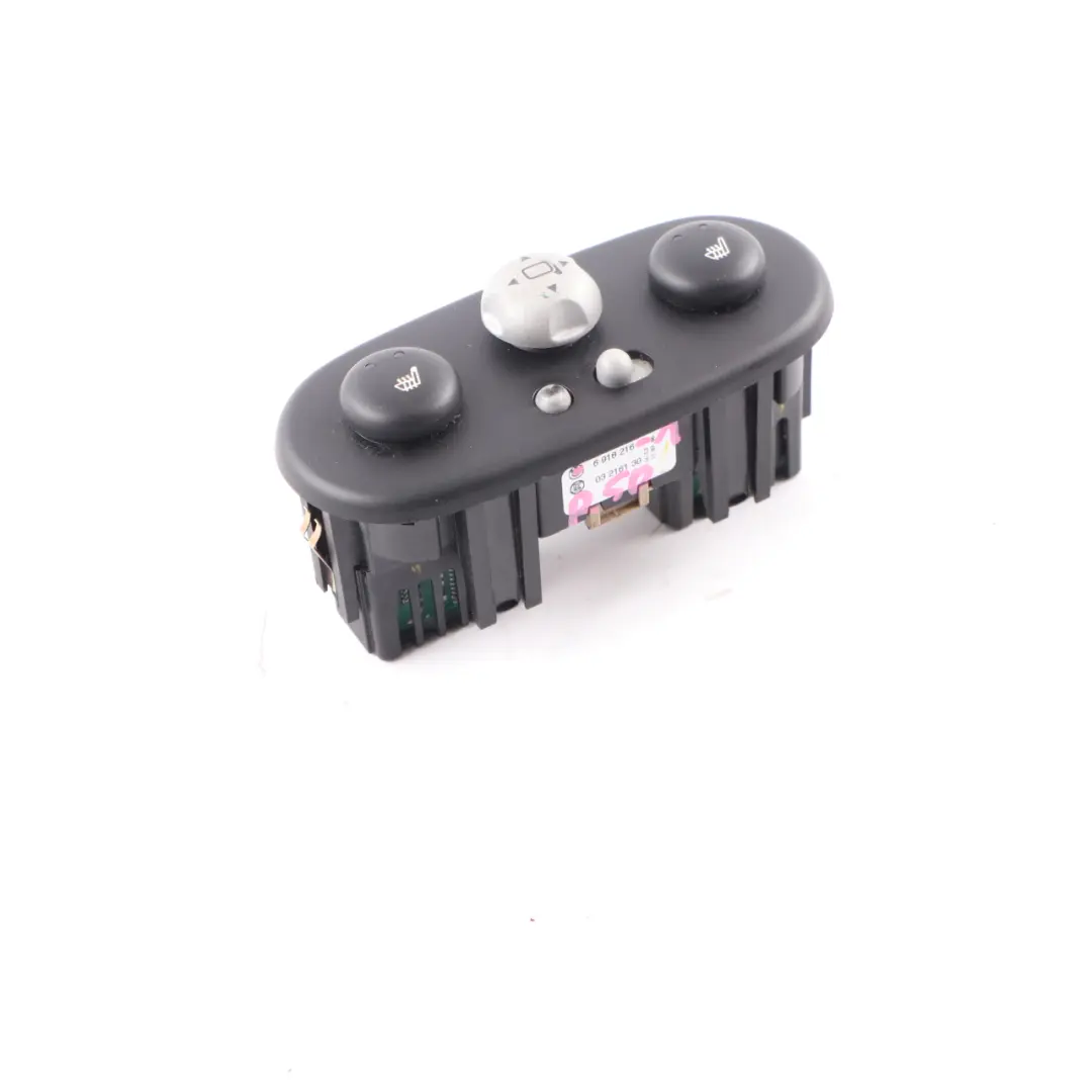Folding Wing Mirror Heated Seat Switch Button to Mini Cooper R50 R52 R53 with Part number 6918216 Mini Cooper R50 R52 R53 Folding Wing Mirror Heated Seat Switch Button - SKU 6918216-1 - Part number 6918216