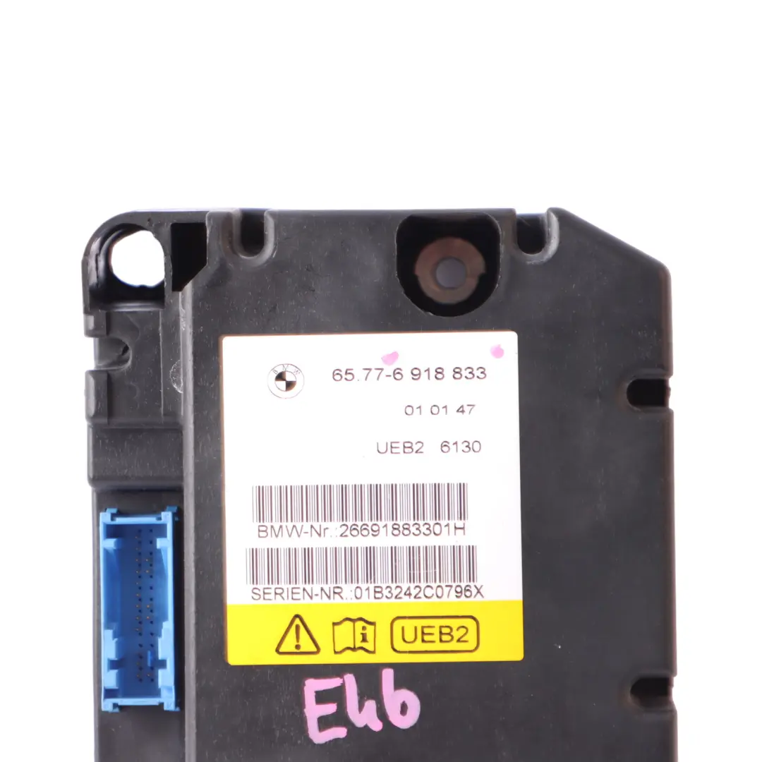 Rollover Sensor Control Unit Module to BMW E46 Convertible with Part number 6918833 BMW E46 Convertible Rollover Sensor Control Unit Module - SKU 6918833 - Part number 6918833