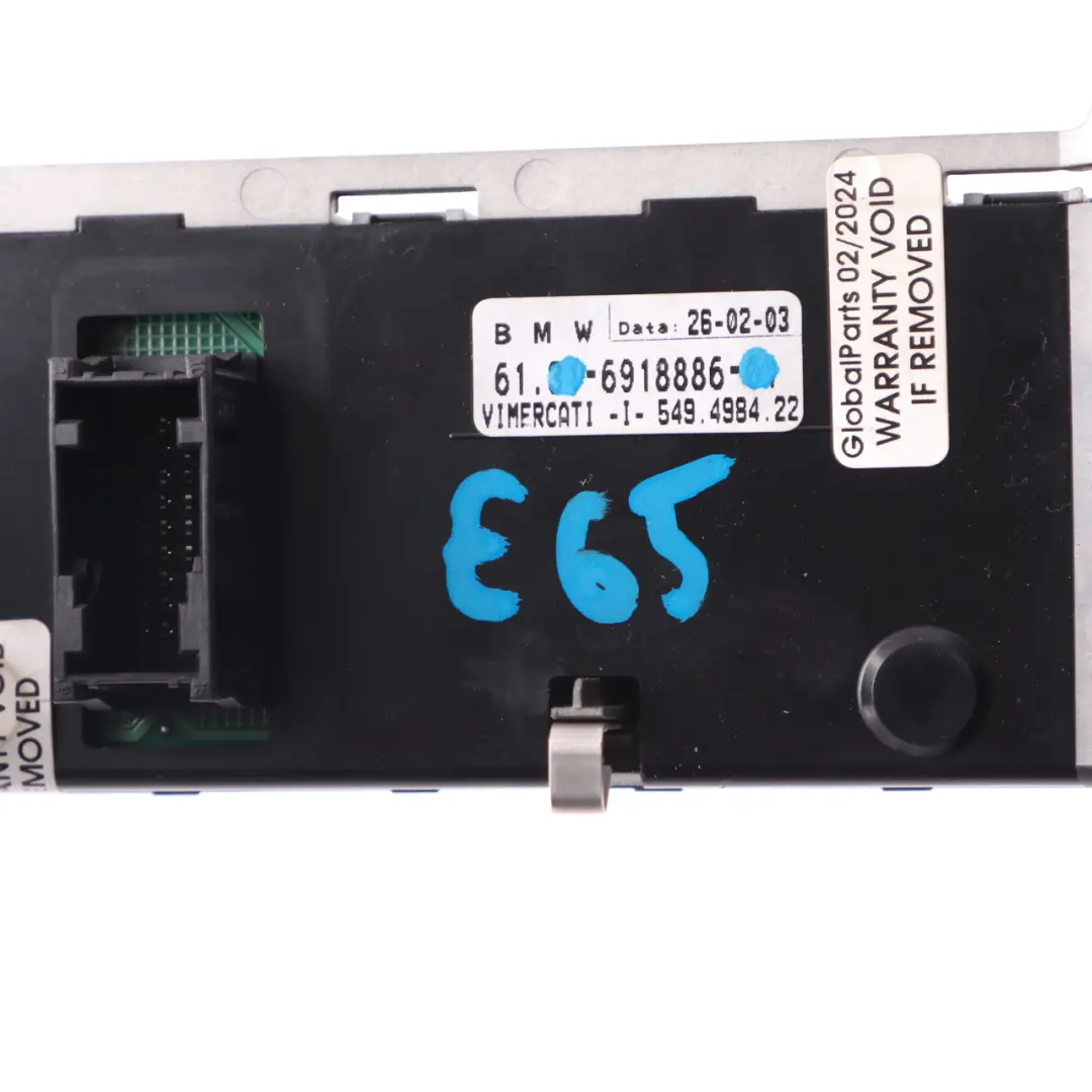 BMW E65 E66 Headlight Switch Control Element Fog Light Panel - SKU rhd-6918886 - Part number 6918886