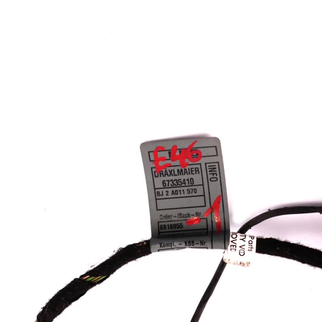 Bumper PDC Wiring Loom Harness Cables Set to BMW 3 E46 Rear with Part number 6918955 BMW 3 E46 Rear Bumper PDC Wiring Loom Harness Cables Set - SKU 6918955-1 - Part number 6918955