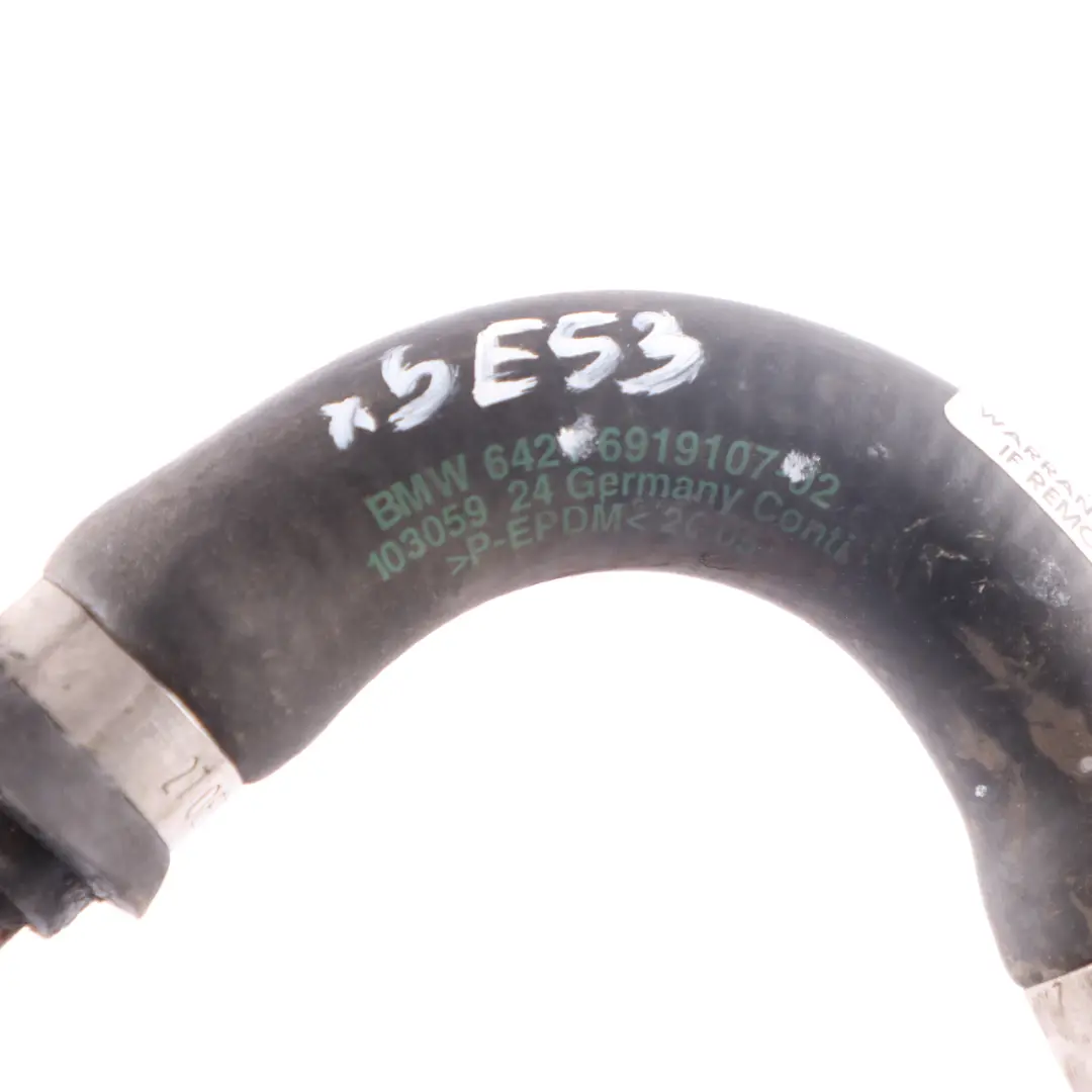 Coolant Hose Radiator Additional Water Pump to BMW X5 E53 with Part number 6919107 BMW X5 E53 Coolant Hose Radiator Additional Water Pump - SKU 6919107 - Part number 6919107