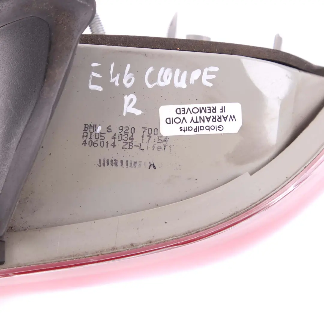 Coupé Feu Arrière Droit À LED Intégré Au Panneau Latéral pour BMW E46 M3 à propos du numéro de pièce 6920700 BMW E46 M3 Coupé Feu Arrière Droit À LED Intégré Au Panneau Latéral - SKU 6920700 - Numéro de pièce 6920700