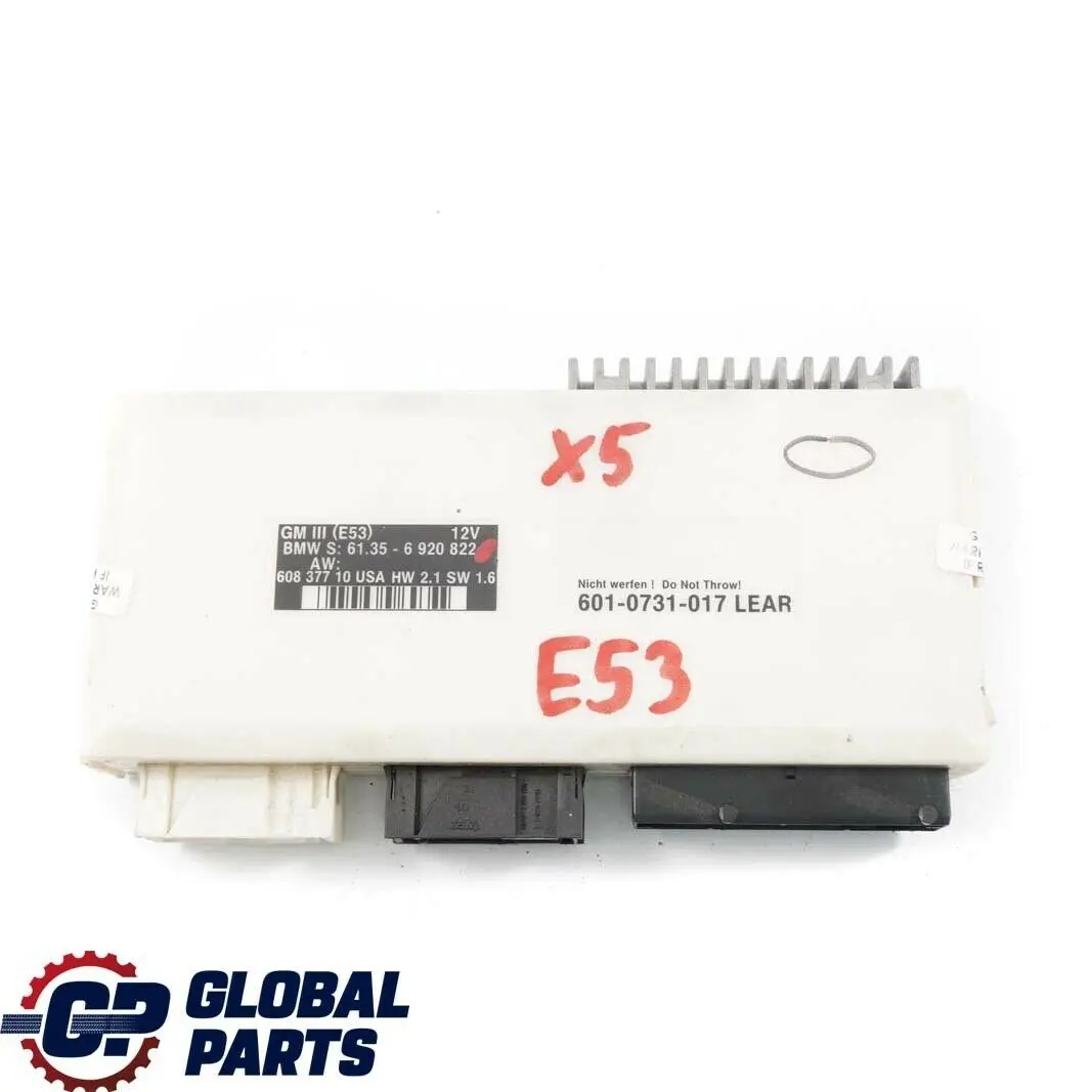 Body Control Module Unit ECU GM III 6135 to BMW X5 Series E53 with Part number 6920822 BMW X5 Series E53 Body Control Module Unit ECU GM III 6135 - SKU 6920822 - Part number 6920822