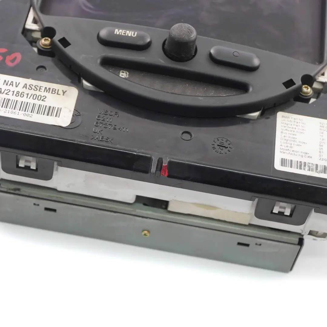 Navigation Bildschirm Anzeige Kombiinstrument für Mini Cooper One R50 R53 mit Teilenummer 6921521 Mini Cooper One R50 R53 Navigation Bildschirm Anzeige Kombiinstrument - SKU 6921521-1 - Teilenummer 6921521