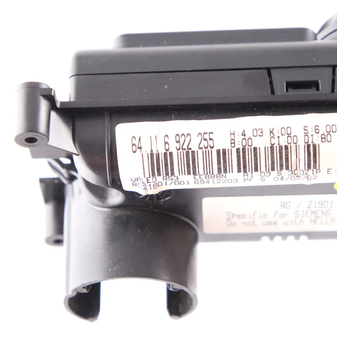 Mini Cooper R50 R52 Automatic Heater Control Panel Air Conditioning - SKU 6922255-1 - Part number 6922255
