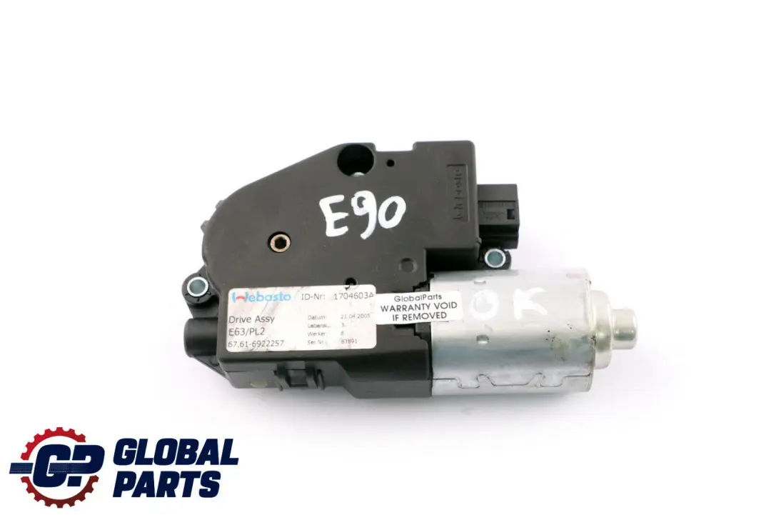 Sunroof Sliding Roof Drive Unit Motor Actuator to BMW 1 3 Series E87 E90 with Part number 6922257 BMW 1 3 Series E87 E90 Sunroof Sliding Roof Drive Unit Motor Actuator - SKU 6922257 - Part number 6922257