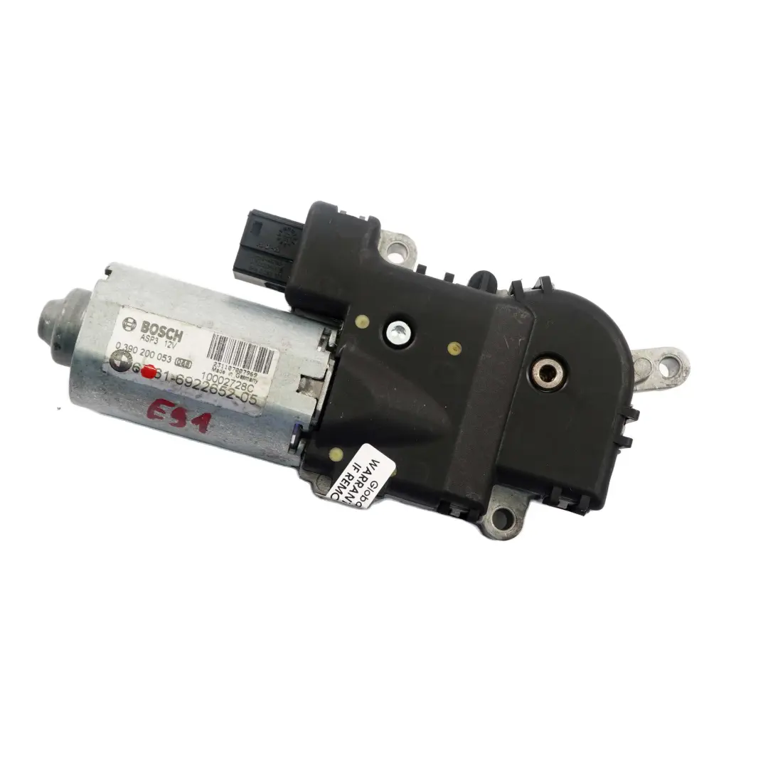 Sunroof Sliding Roof Drive Unit Motor Actuator to BMW X3 E91 E83 with Part number 6922652 BMW X3 E91 E83 Sunroof Sliding Roof Drive Unit Motor Actuator - SKU 6922652 - Part number 6922652