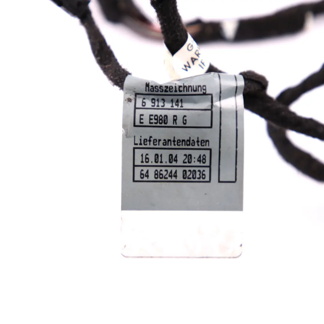 Cable Harness Door Panel Card Rear Wiring Loom 6913147 to BMW E65 with Part number 6923700 BMW E65 Cable Harness Door Panel Card Rear Wiring Loom 6913147 - SKU 6923700 - Part number 6923700