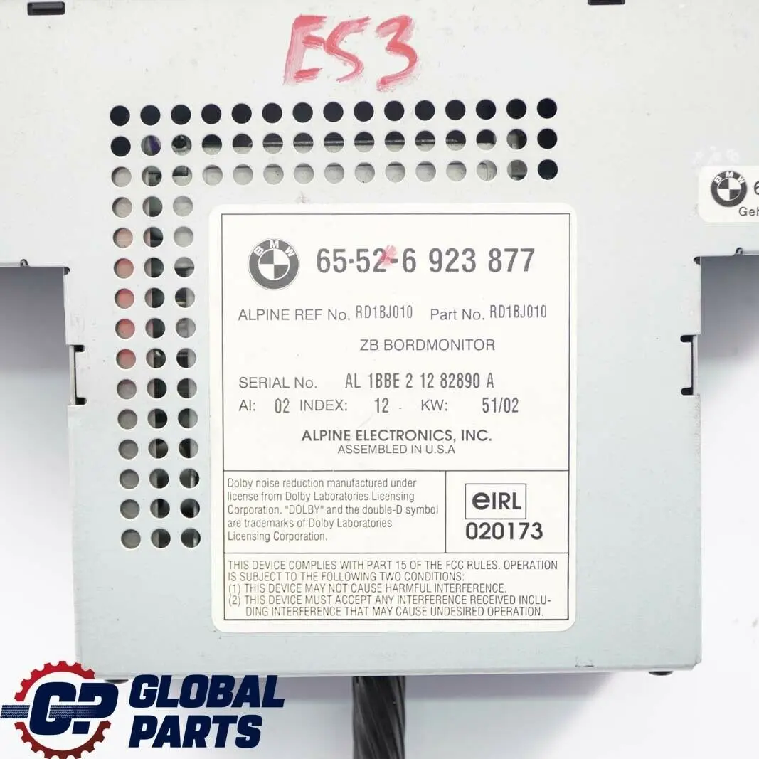 Gehäuse Bordmonitor Wide Screen Navigationssystem für BMW X5 er E53 mit Teilenummer 6923877 BMW X5 er E53 Gehäuse Bordmonitor Wide Screen Navigationssystem - SKU 6923877 - Teilenummer 6923877