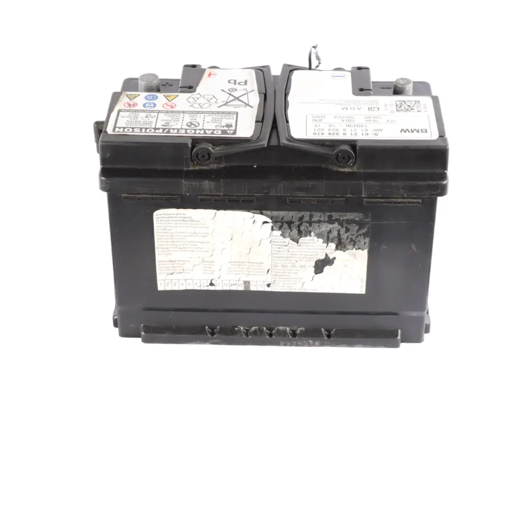 BMW AGM 12V Accumulator Battery 70Ah 720A 9326470 - SKU 6924021 - Part number 6924021