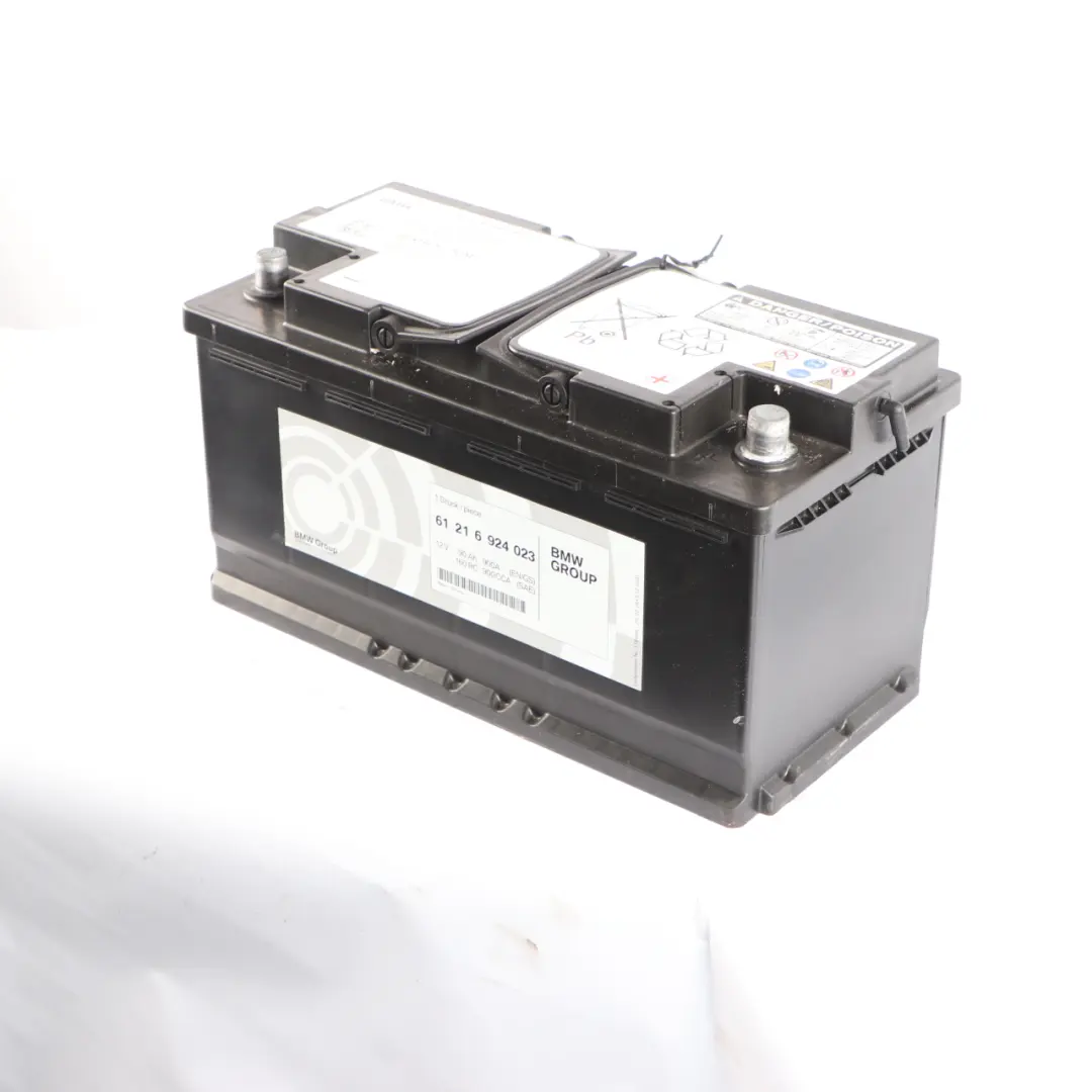 AGM 12V Accumulator Battery 90Ah 9343747 to BMW with Part number 6924023 BMW AGM 12V Accumulator Battery 90Ah 9343747 - SKU 6924023 - Part number 6924023