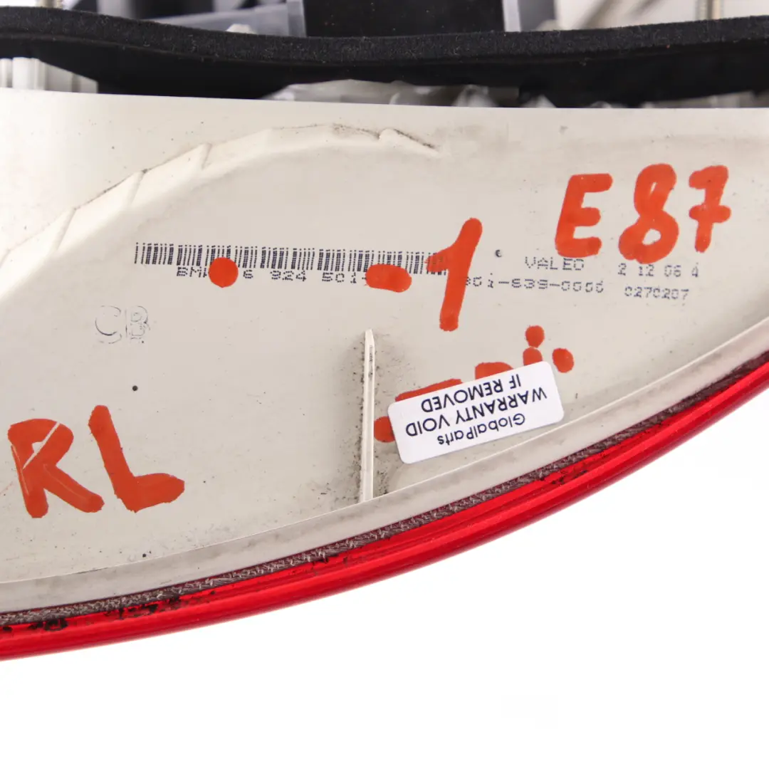 Tail Light Lamp Rear Left N/S Side Panel to BMW E87 with Part number 6924501 BMW E87 Tail Light Lamp Rear Left N/S Side Panel - SKU 6924501-1 - Part number 6924501