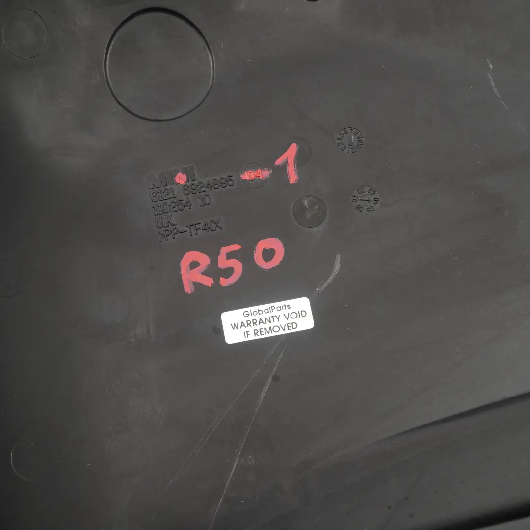 Terminal Heat Resistant Box Panel Covering to Mini R50 R52 Battery Cover with Part number 6924895 Mini R50 R52 Battery Cover Terminal Heat Resistant Box Panel Covering - SKU 6924895-1 - Part number 6924895