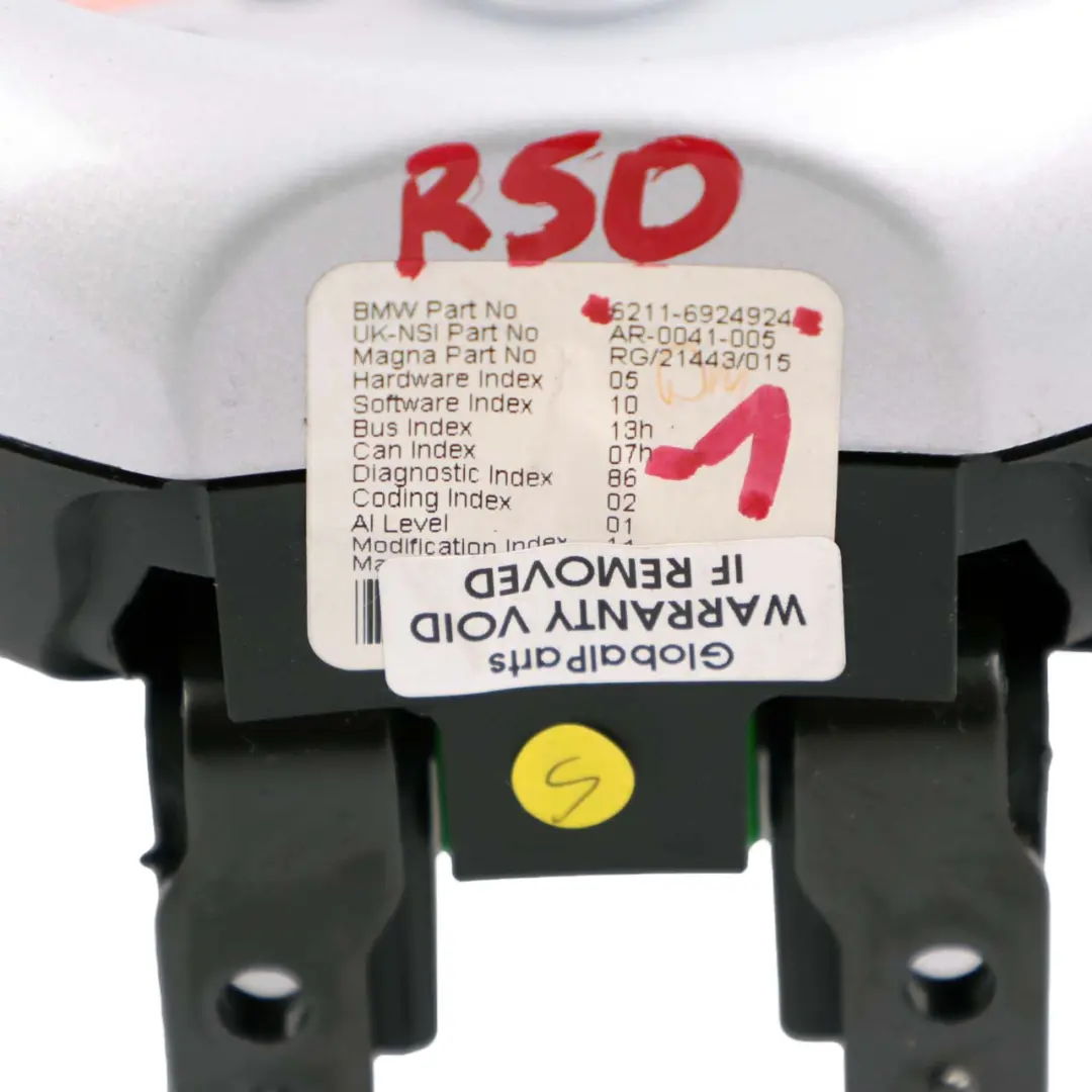 Tachometer Gauge Revolution Counter Silver to Mini Cooper R50 R53 1 with Part number 6924924 Mini Cooper R50 R53 1 Tachometer Gauge Revolution Counter Silver - SKU 6924924-1 - Part number 6924924