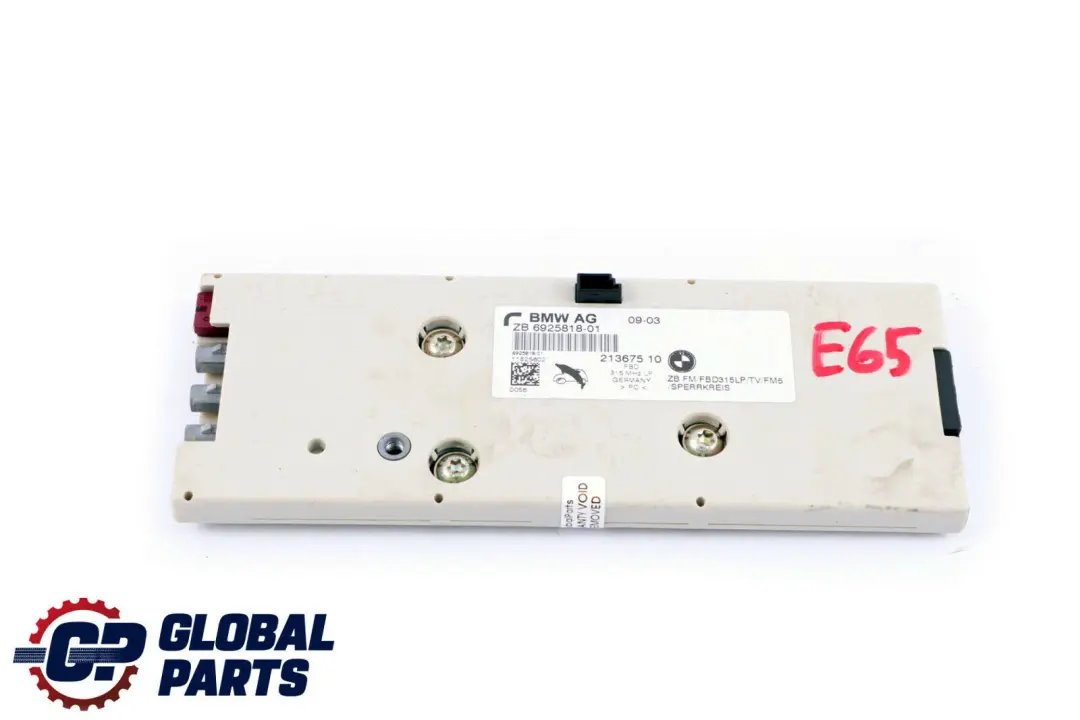 Amplificateur D'Antenne Diversite 315MHZ pour BMW 7 Serie E65 E66 E67 à propos du numéro de pièce 9167123 BMW 7 Serie E65 E66 E67 Amplificateur D'Antenne Diversite 315MHZ - SKU 6925818 - Numéro de pièce 9167123